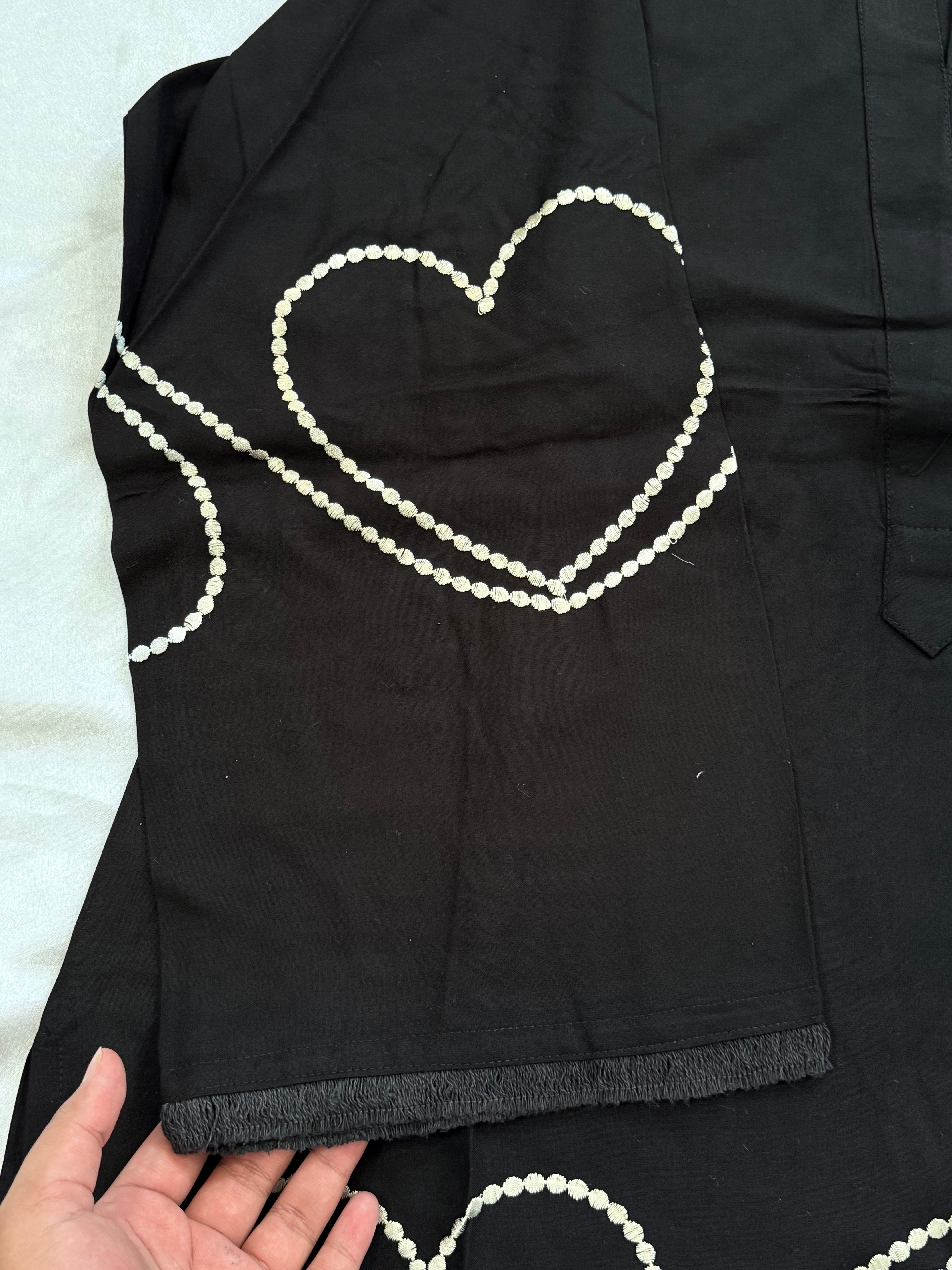 HEART BLACK FARSHI READYMADE SUIT 3 R