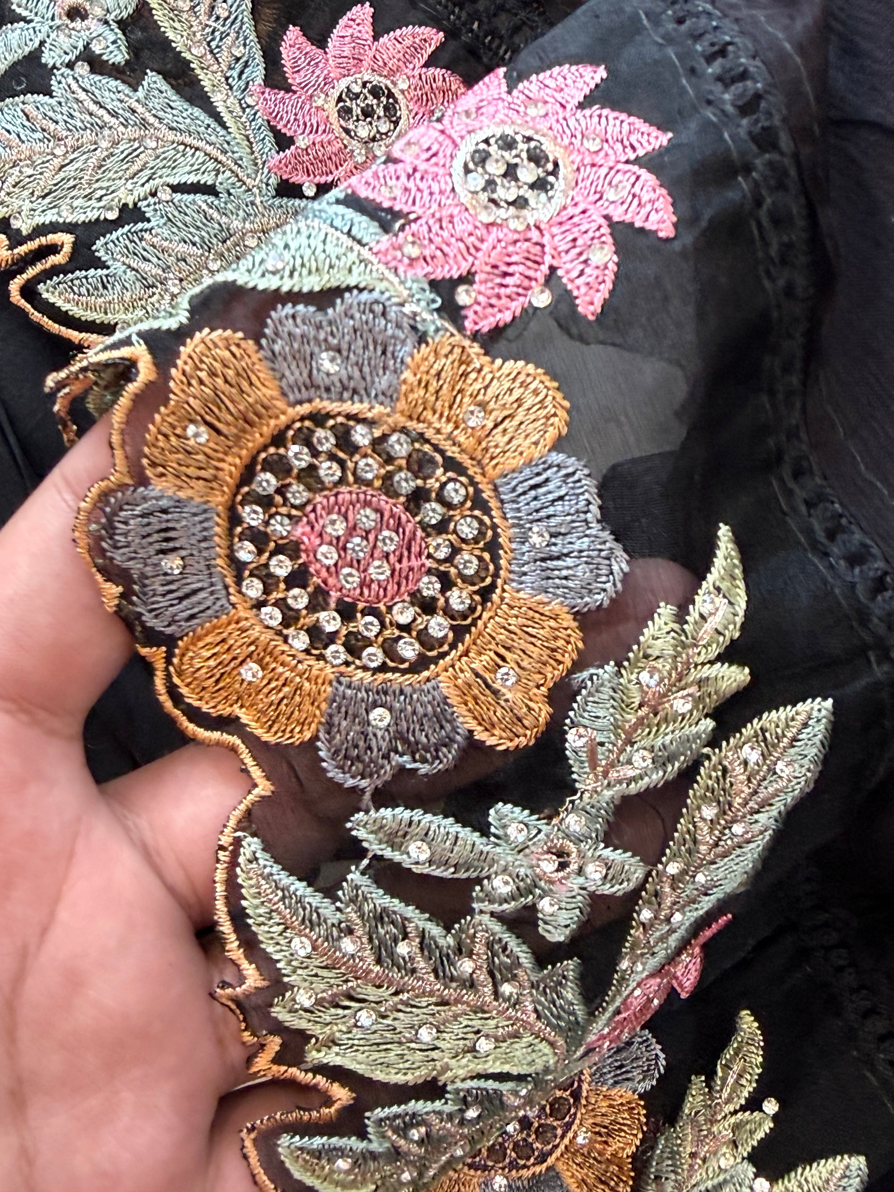 AFREEN ORGANZA EMBROIDERY SUIT 1 Q