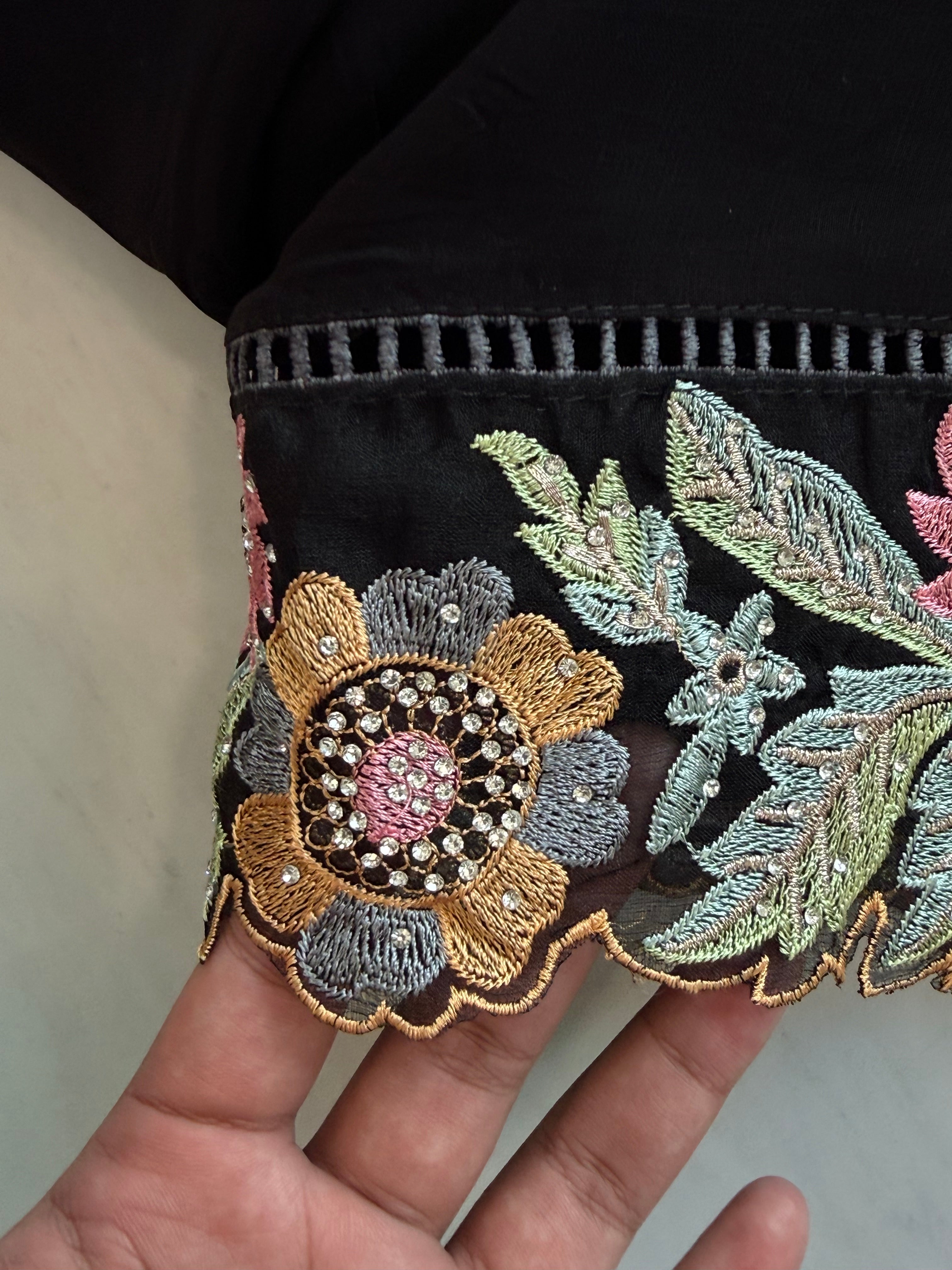 AFREEN ORGANZA EMBROIDERY SUIT 1 Q