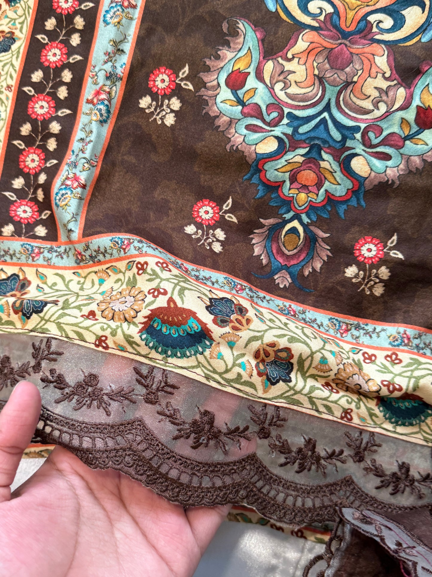 BAGH BROWN LAWN READYMADE SUIT Q