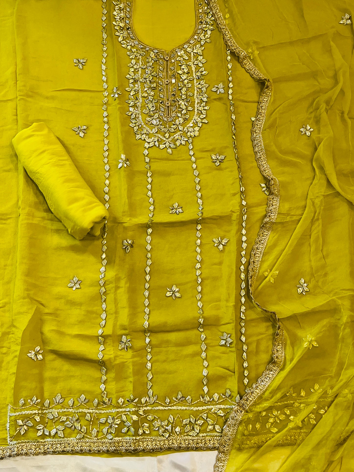 SARA SHIMMAR GOTA WORK SUIT