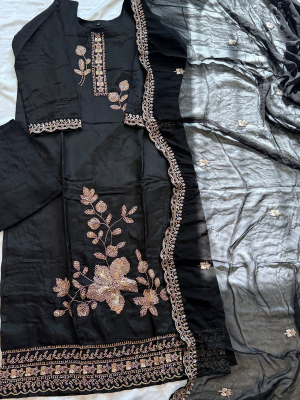 UPADA SILK READYMADE EMBROIDERY SUIT 8001