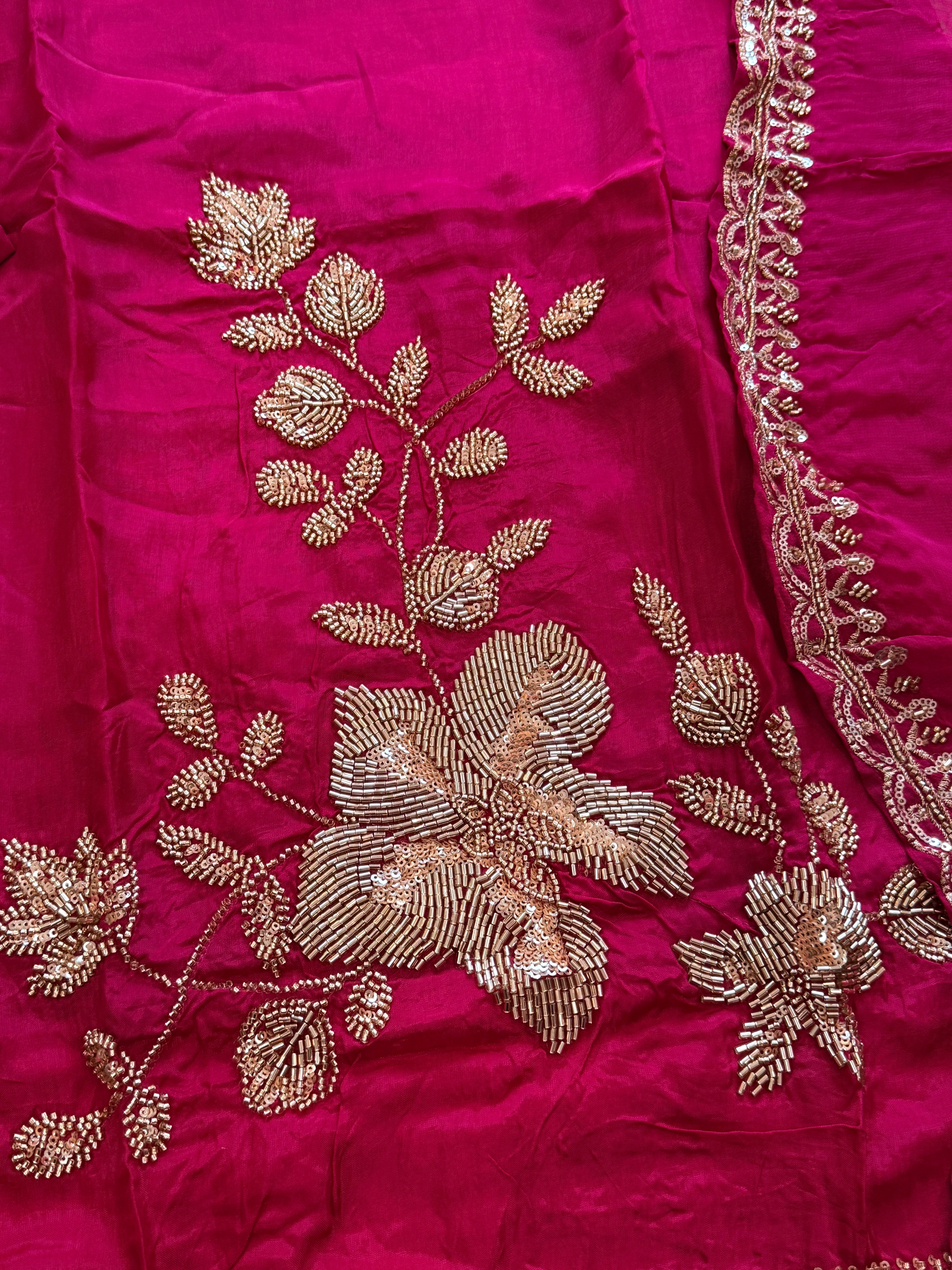 UPADA SILK READYMADE EMBROIDERY SUIT 8001 Q