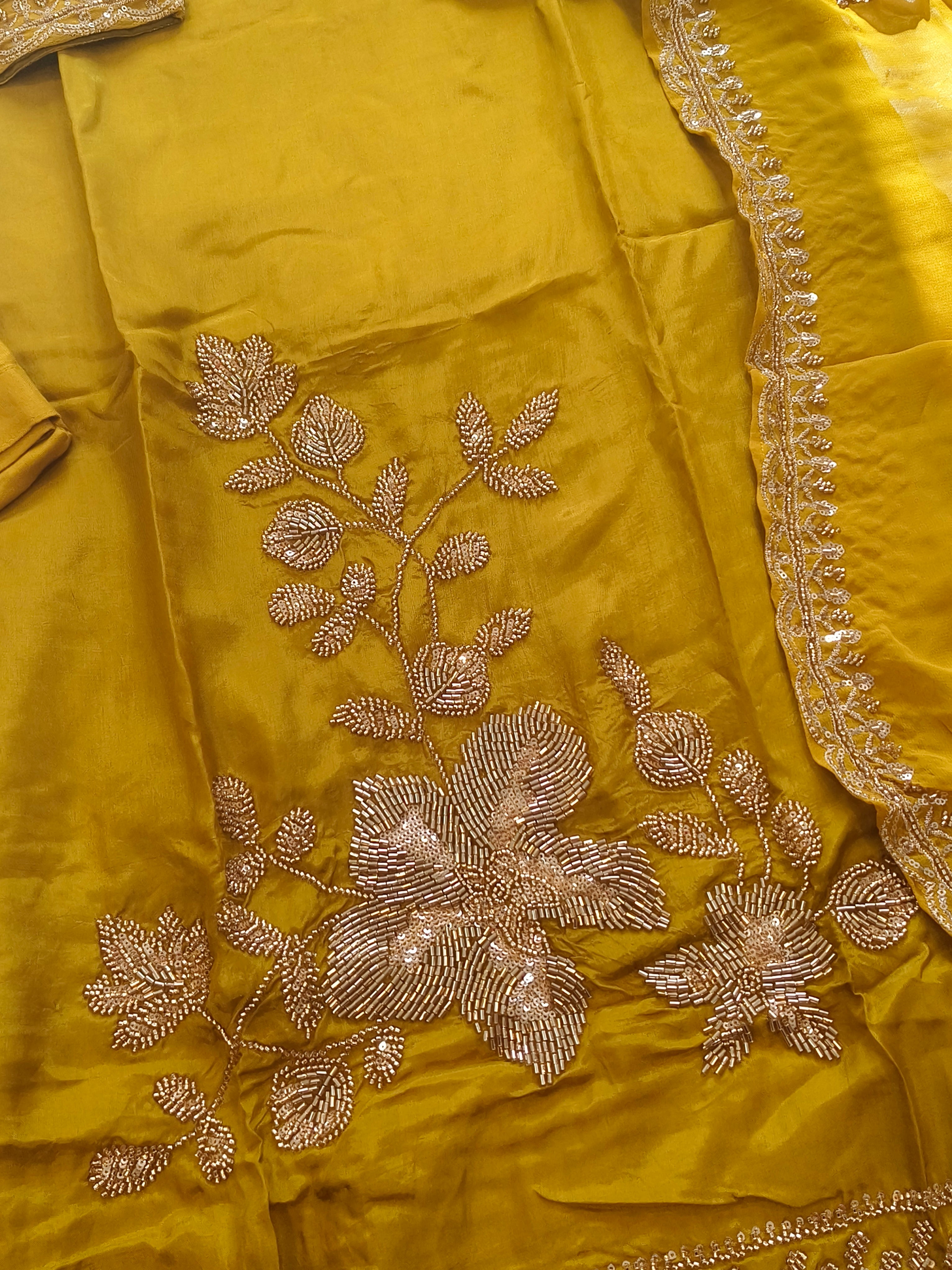 UPADA SILK READYMADE EMBROIDERY SUIT 8001 Q