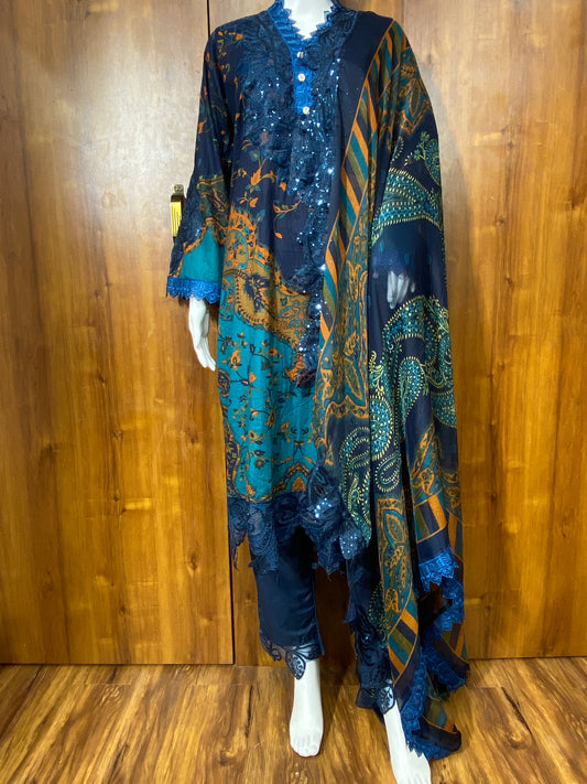 BLUE MAHIRA READYMADE PATCH SUIT