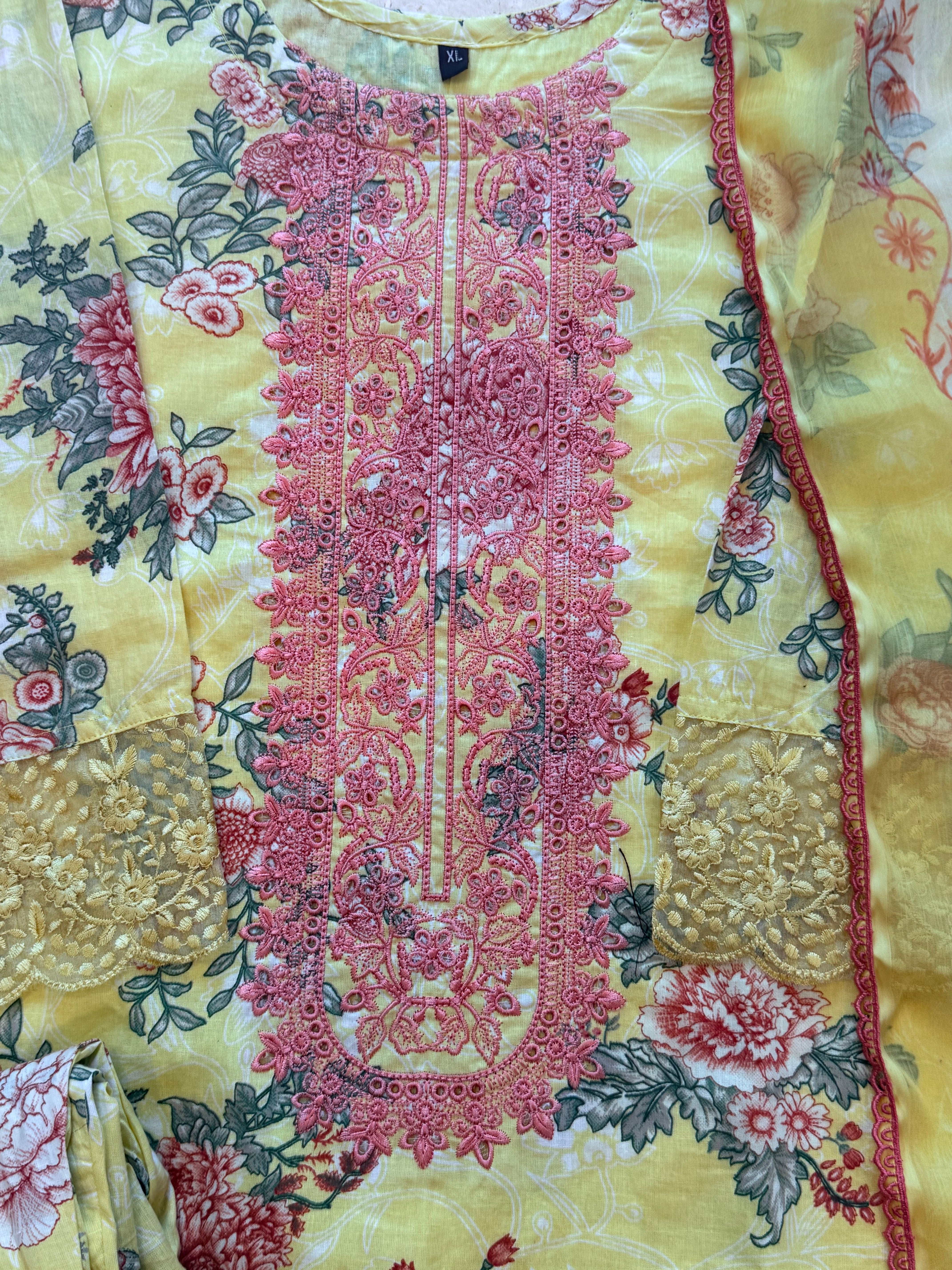 JADE YELLOW PATCH READYMADE SUIT
