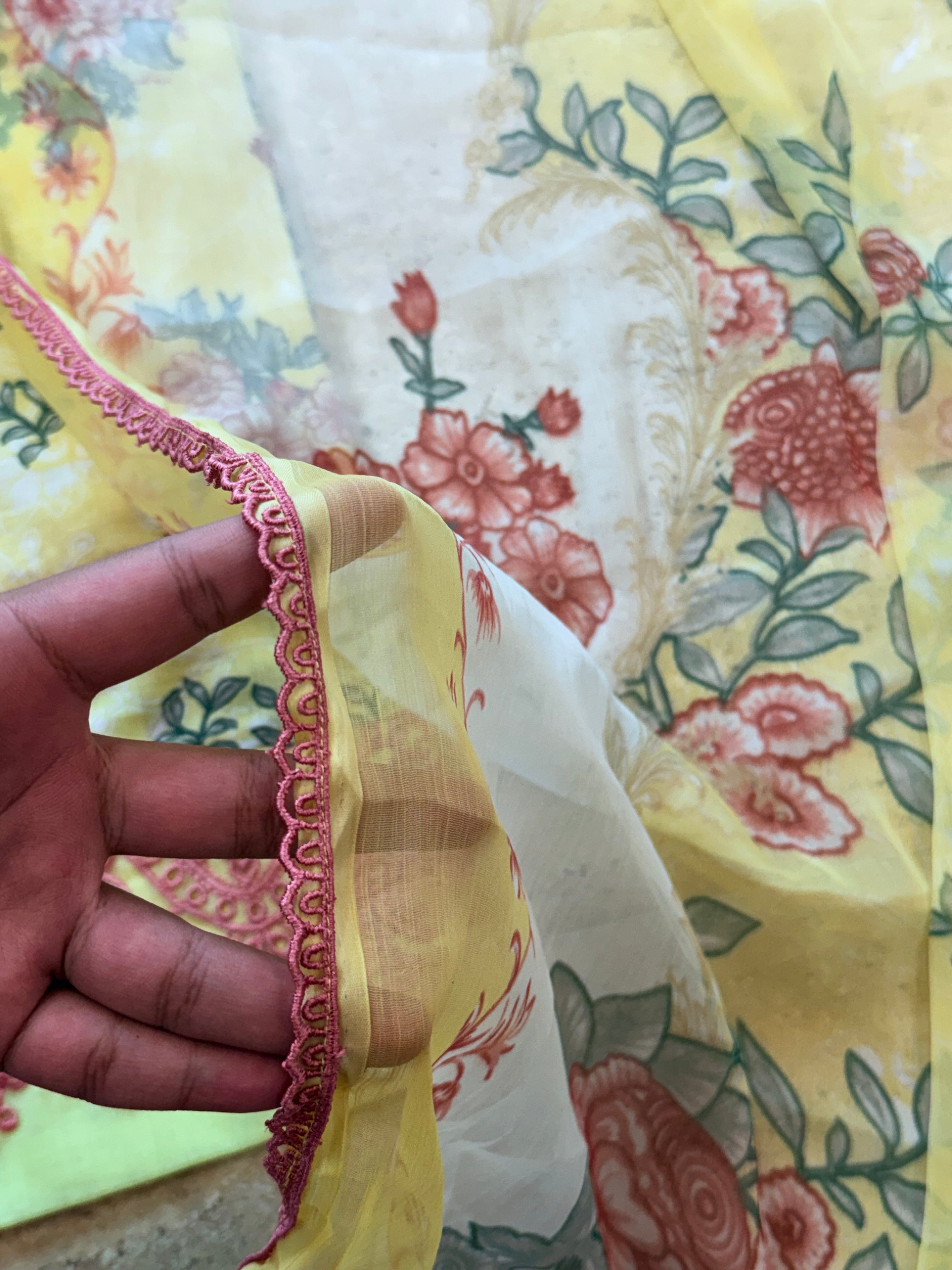 JADE YELLOW PATCH READYMADE SUIT