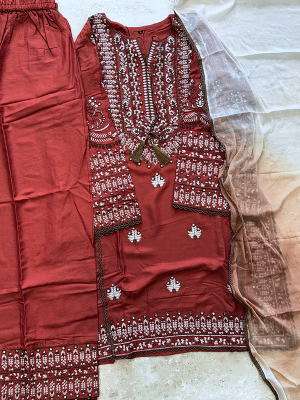 IMROZA RAYON EMBROIDERY SUIT 4