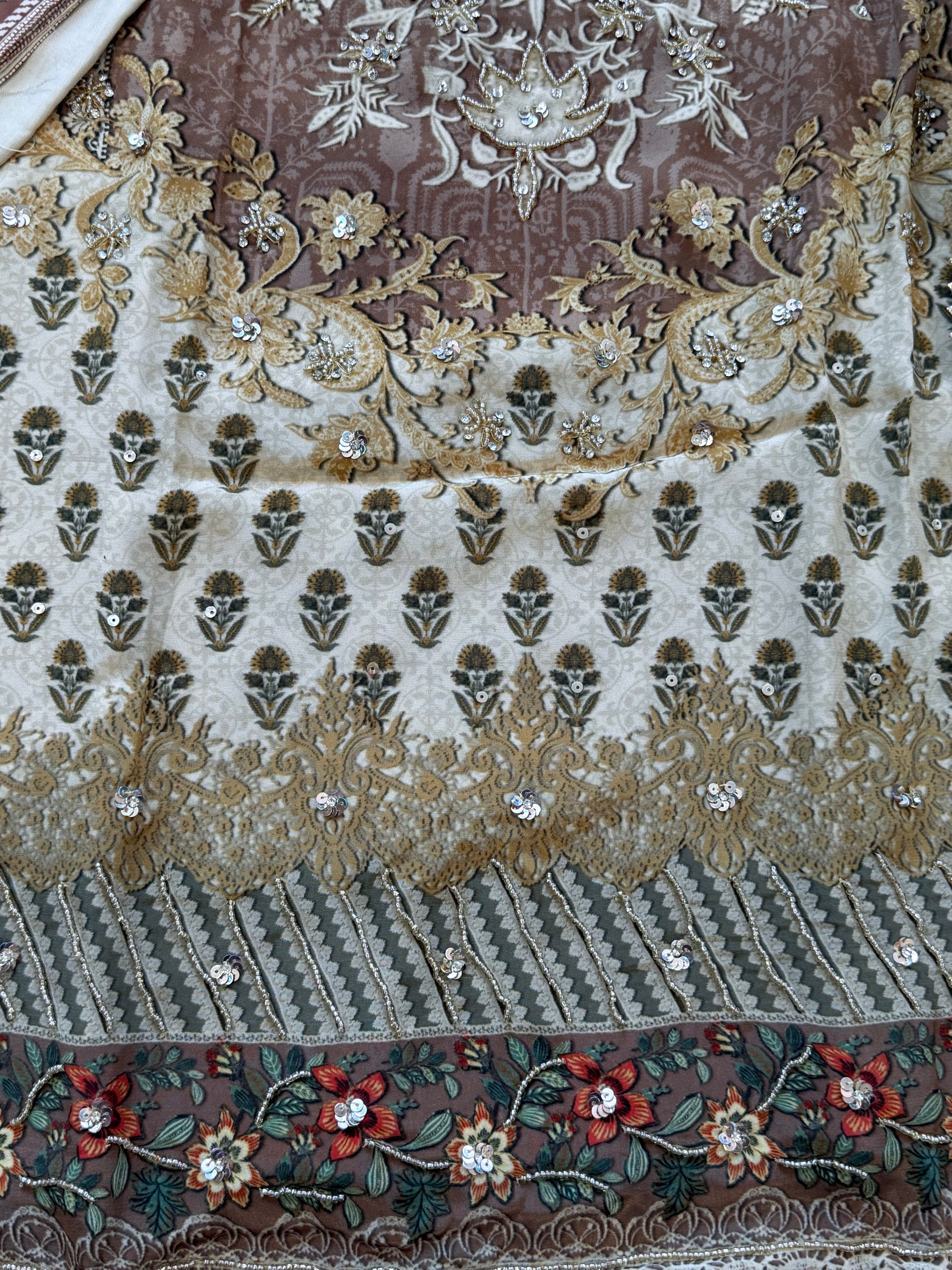 NAZAKAT CREPE READYMADE SUIT 3 Q