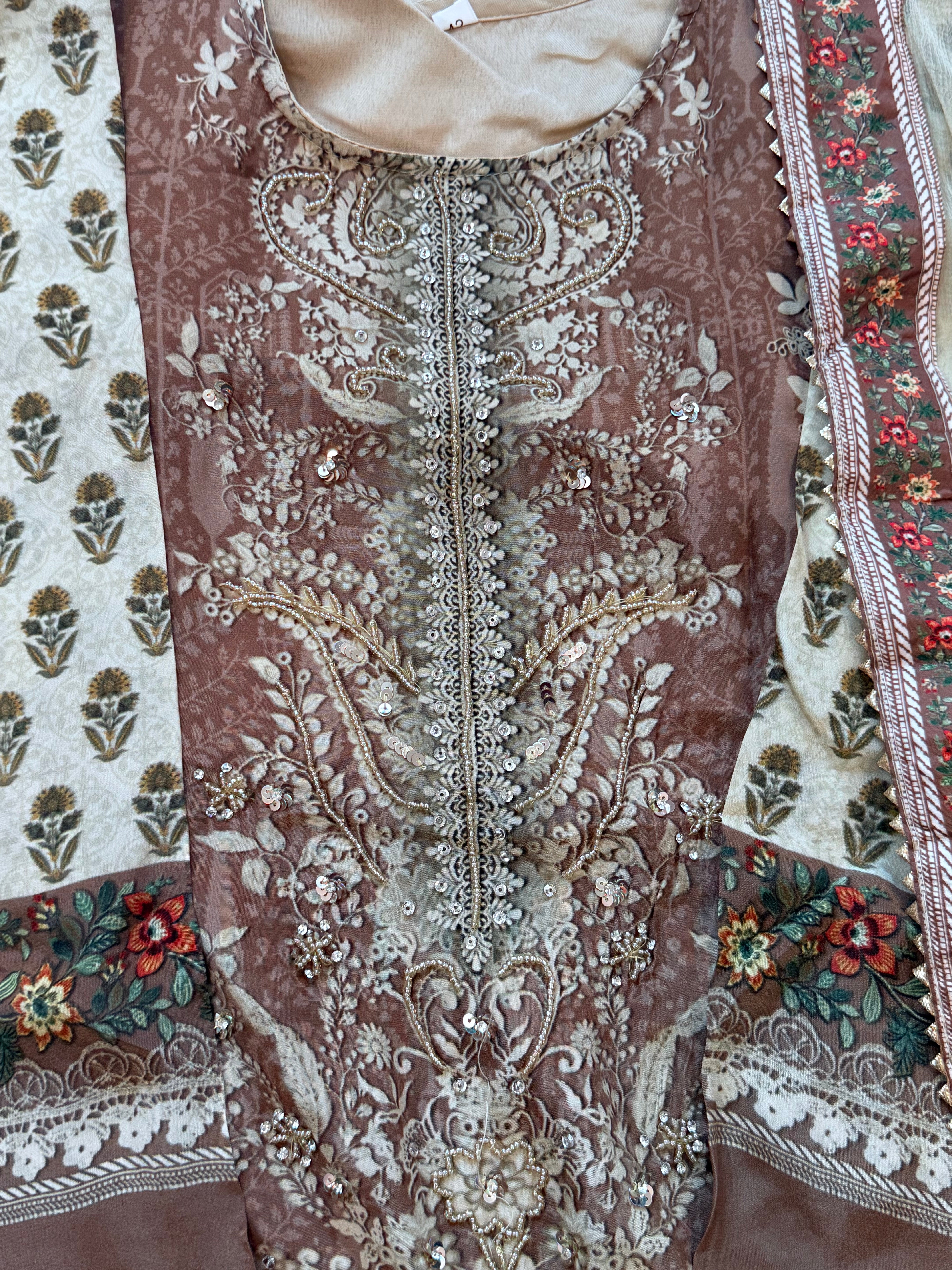 NAZAKAT CREPE READYMADE SUIT 3 Q