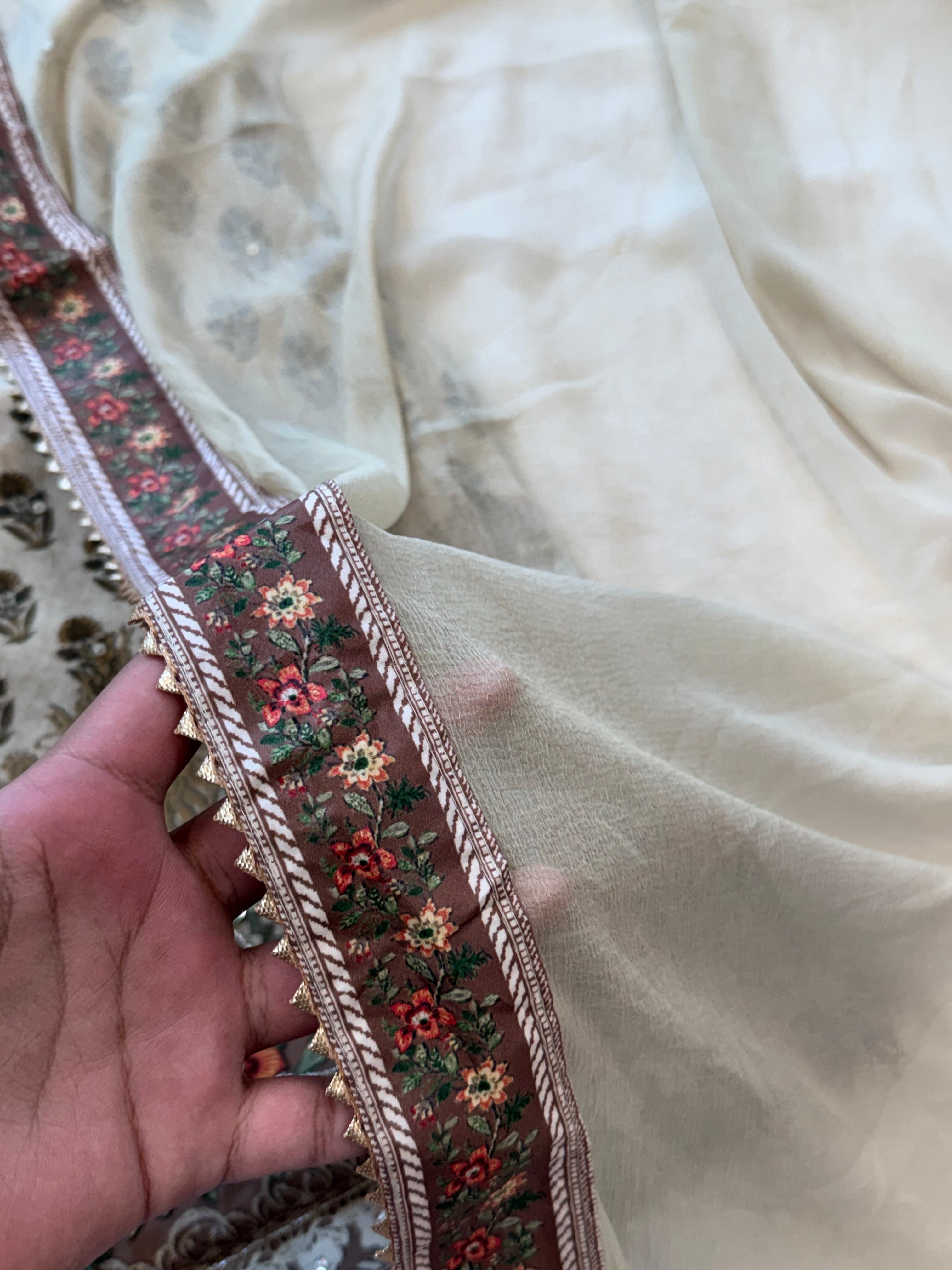 NAZAKAT CREPE READYMADE SUIT 3 Q