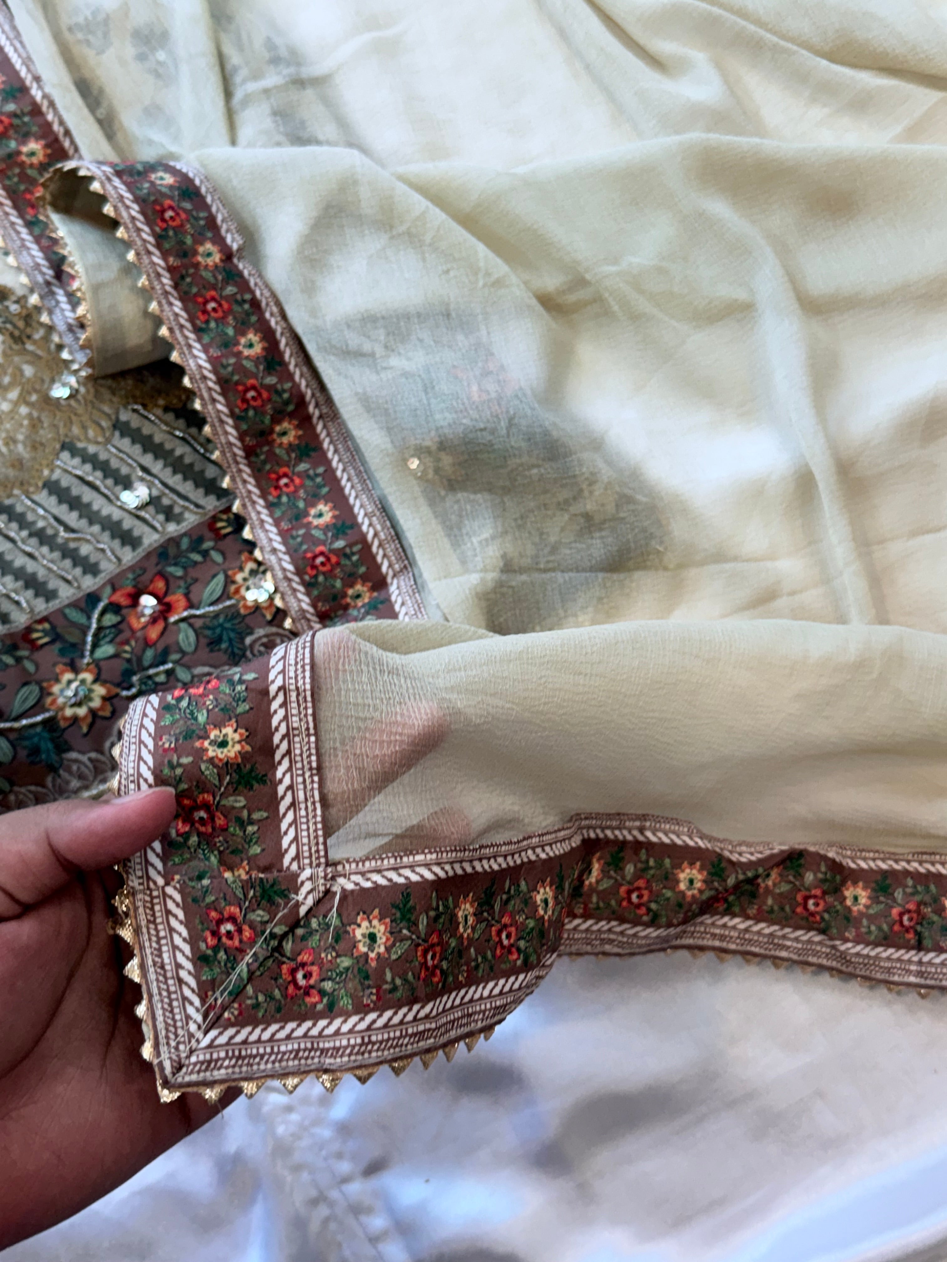 NAZAKAT CREPE READYMADE SUIT 3 Q