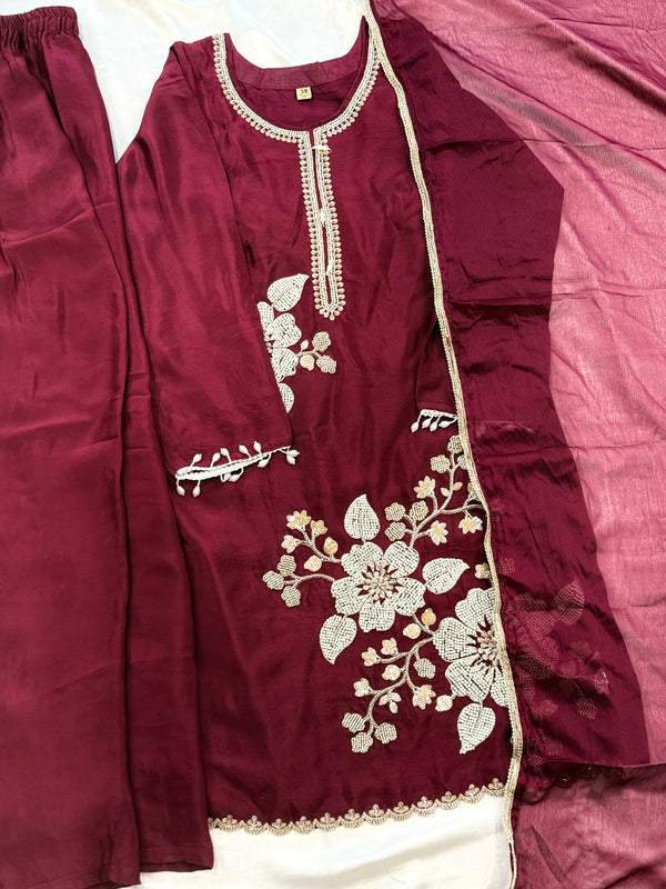 PARO SHIFFON READYMADE SUIT R