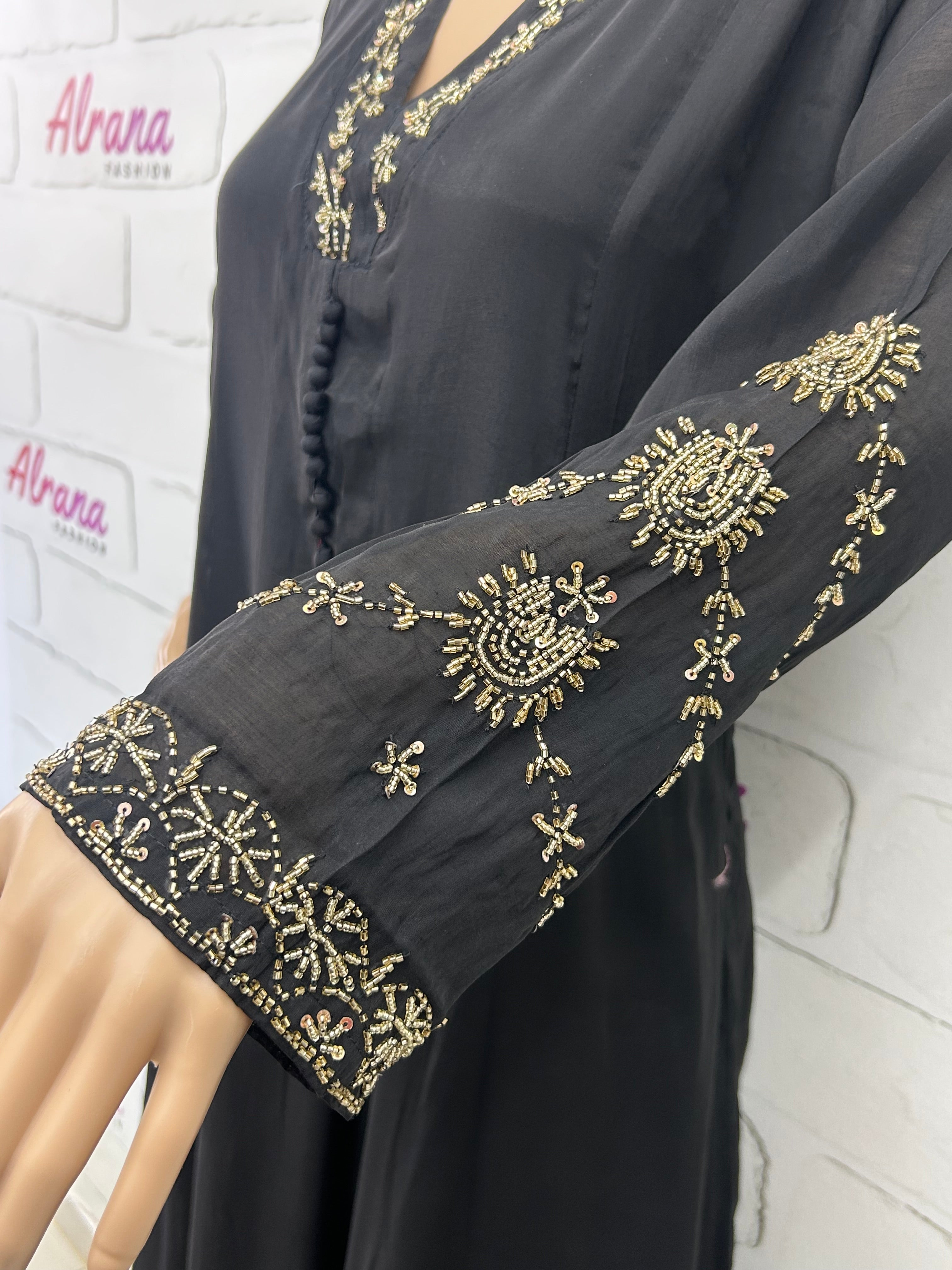 MUL CHANDERI HANDWORK FROCK 8001
