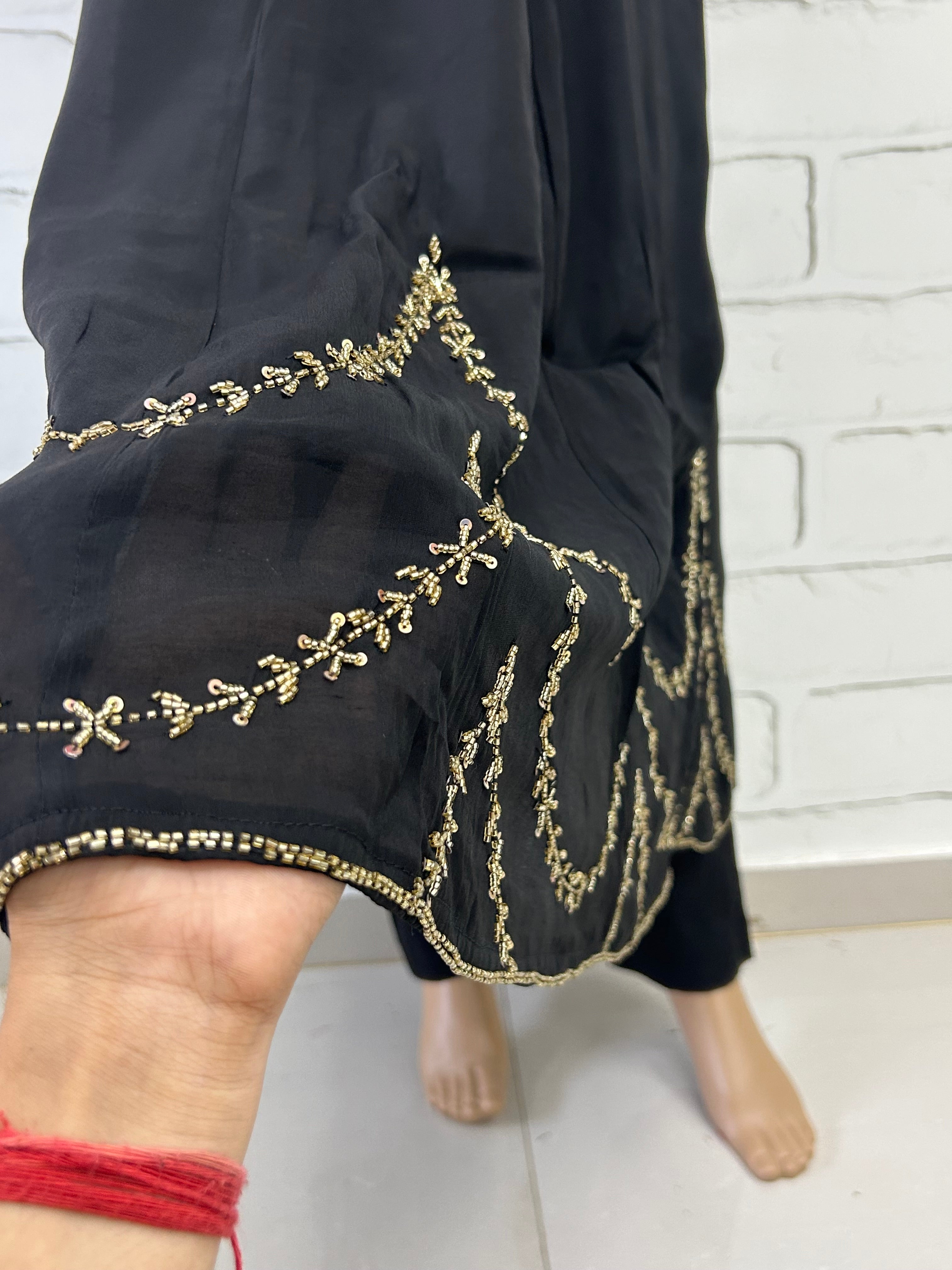 MUL CHANDERI HANDWORK FROCK 8001