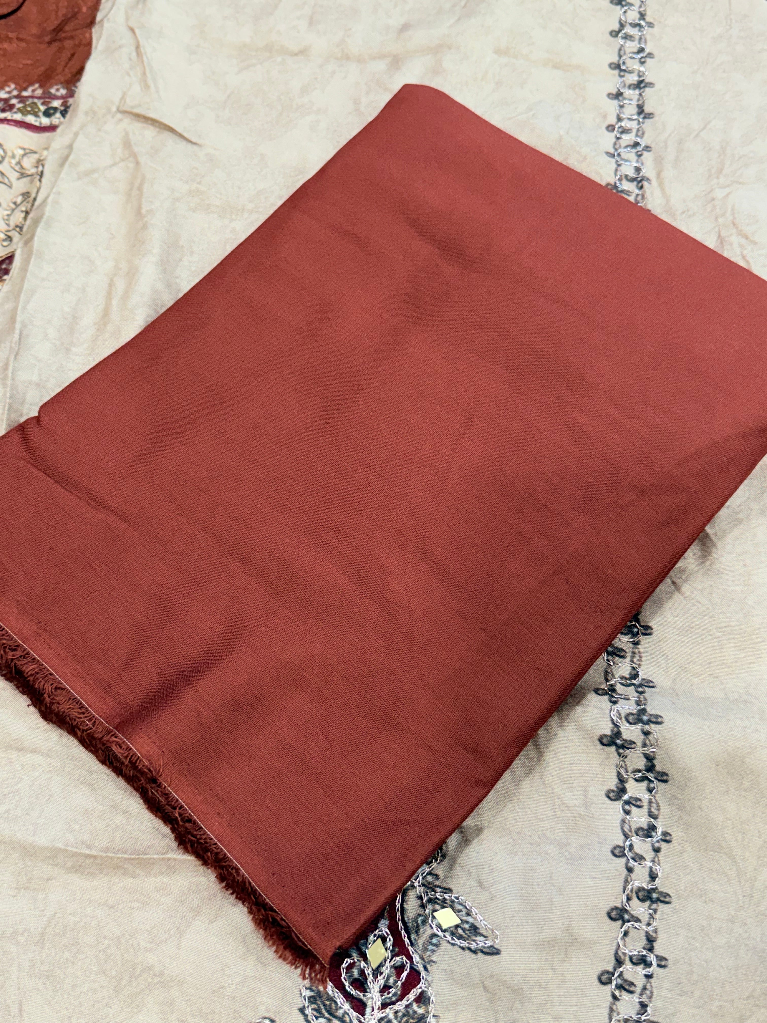 MUSLIN HAND EMBROIDERY SUIT 3 Q