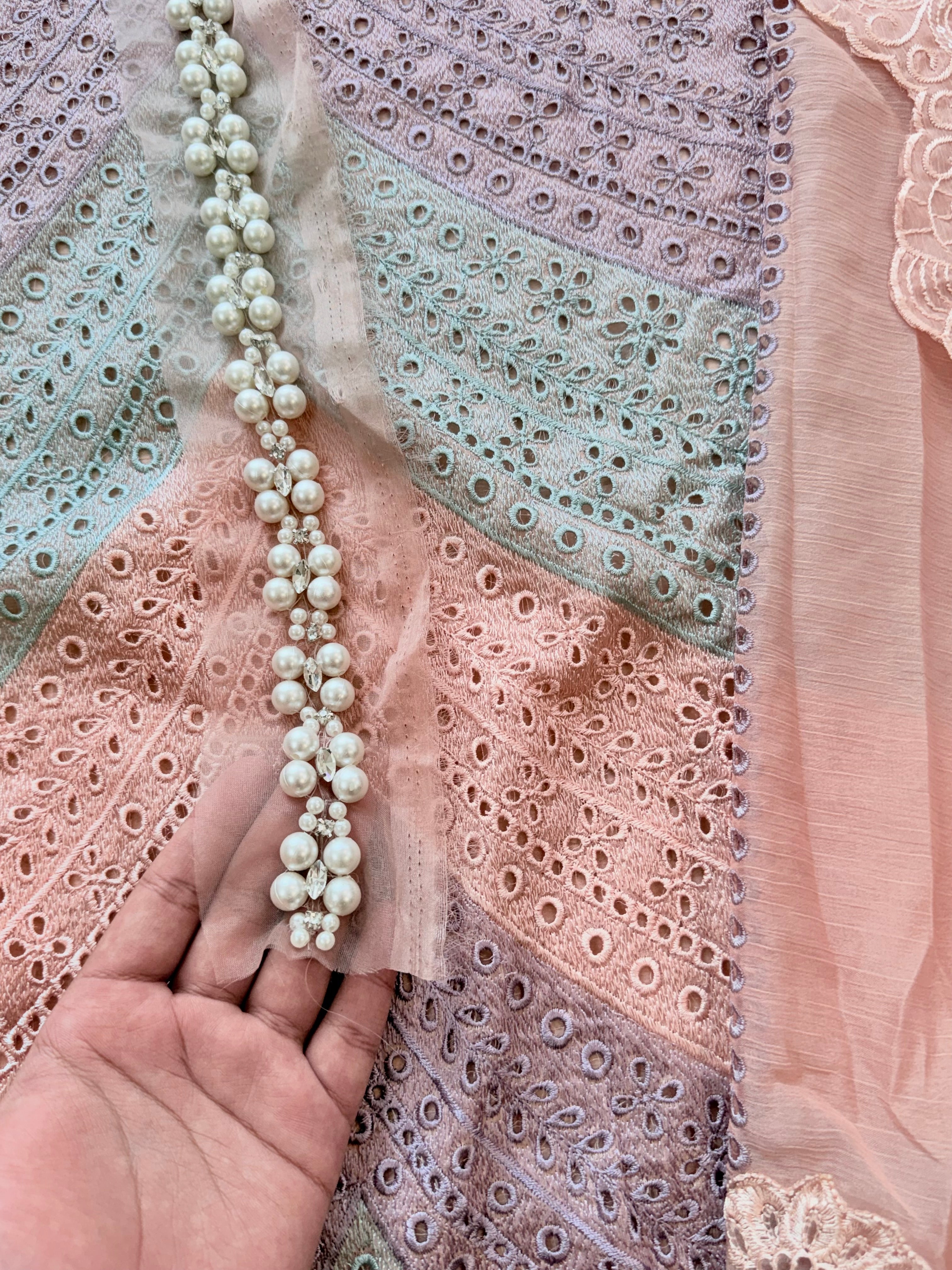 MARIA B CHIFFON EMBROIDERY SUIT 2