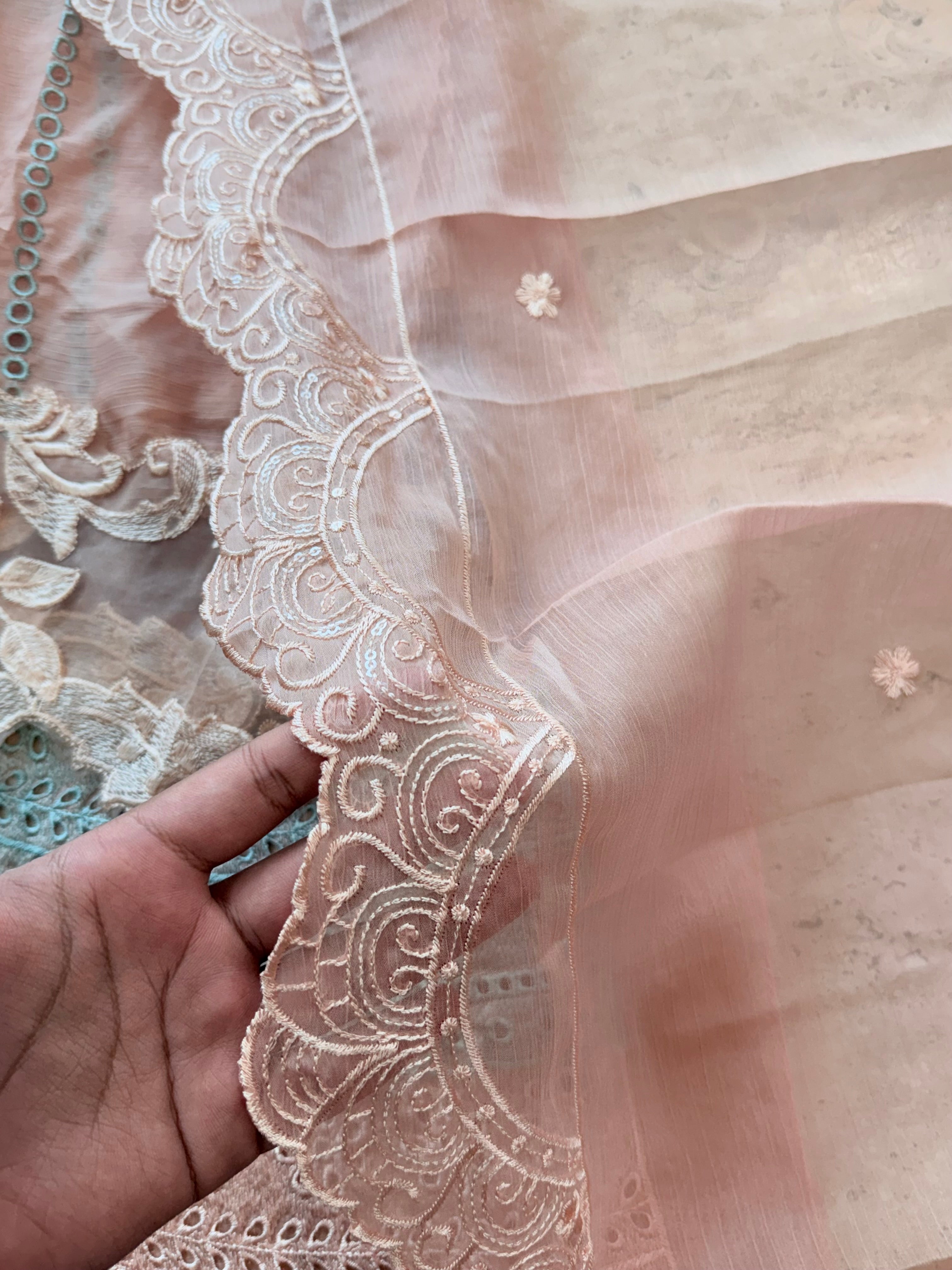 MARIA B CHIFFON EMBROIDERY SUIT 2