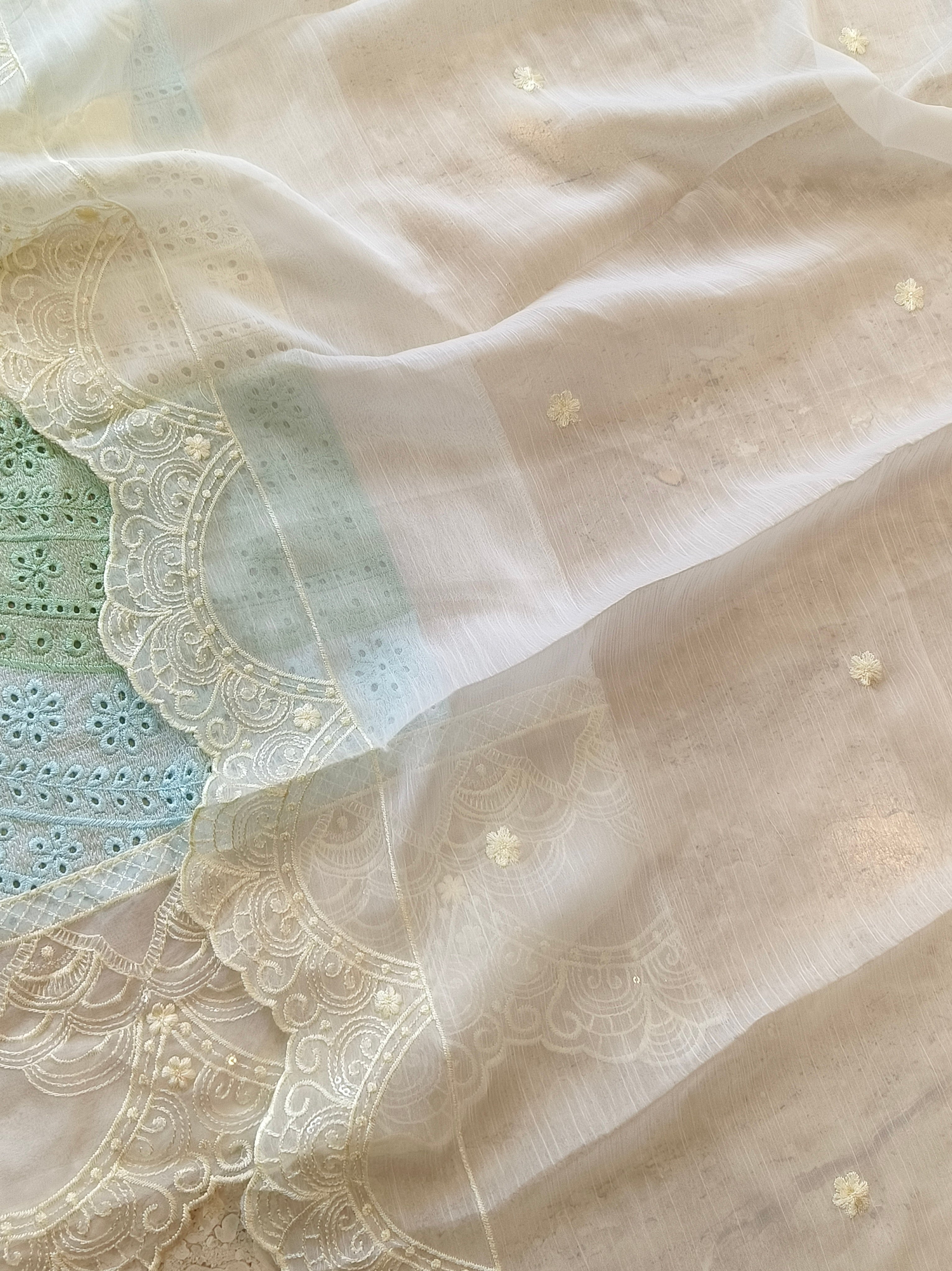 MARIA B CHIFFON EMBROIDERY SUIT 1