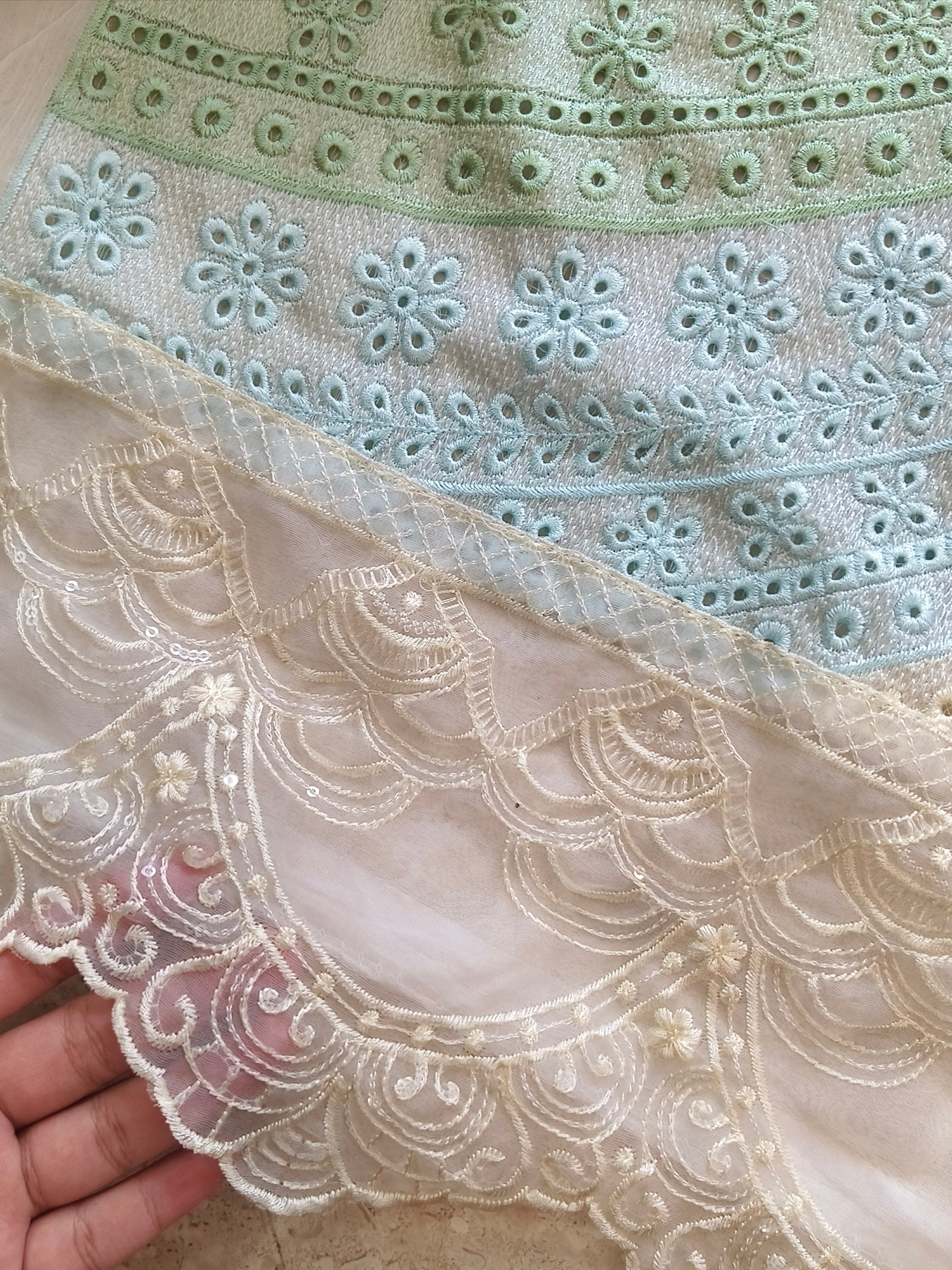 MARIA B CHIFFON EMBROIDERY SUIT 1