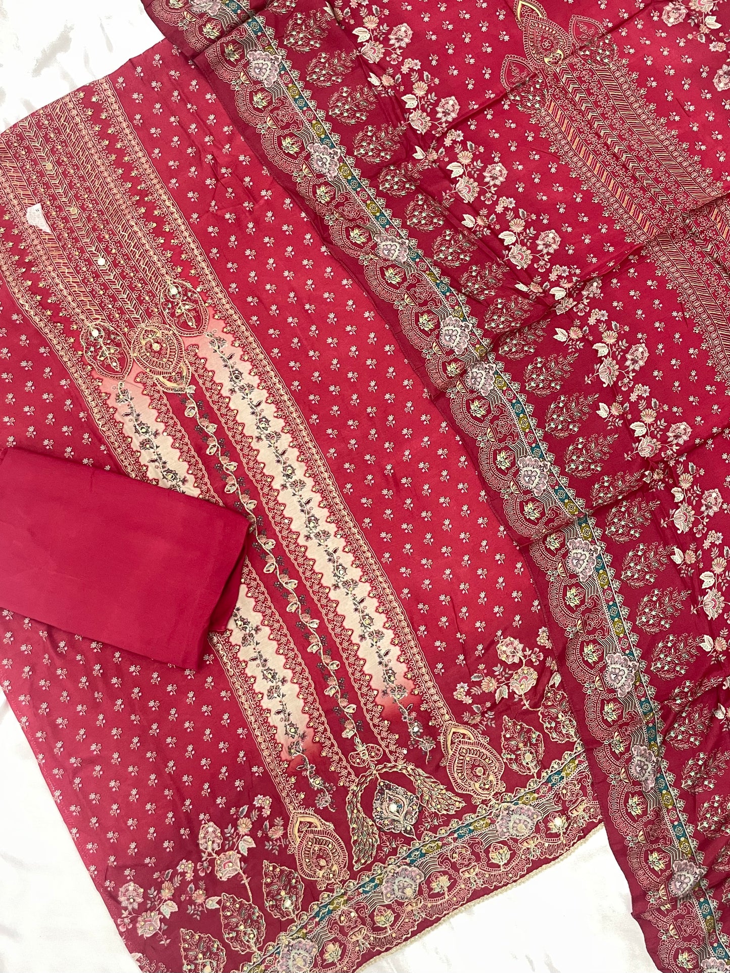 MUMTAZ MUSLIN EMBROIDERY SUIT 4 Q