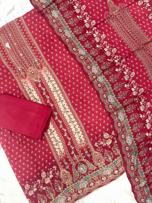 MUMTAZ MUSLIN EMBROIDERY SUIT 4 Q
