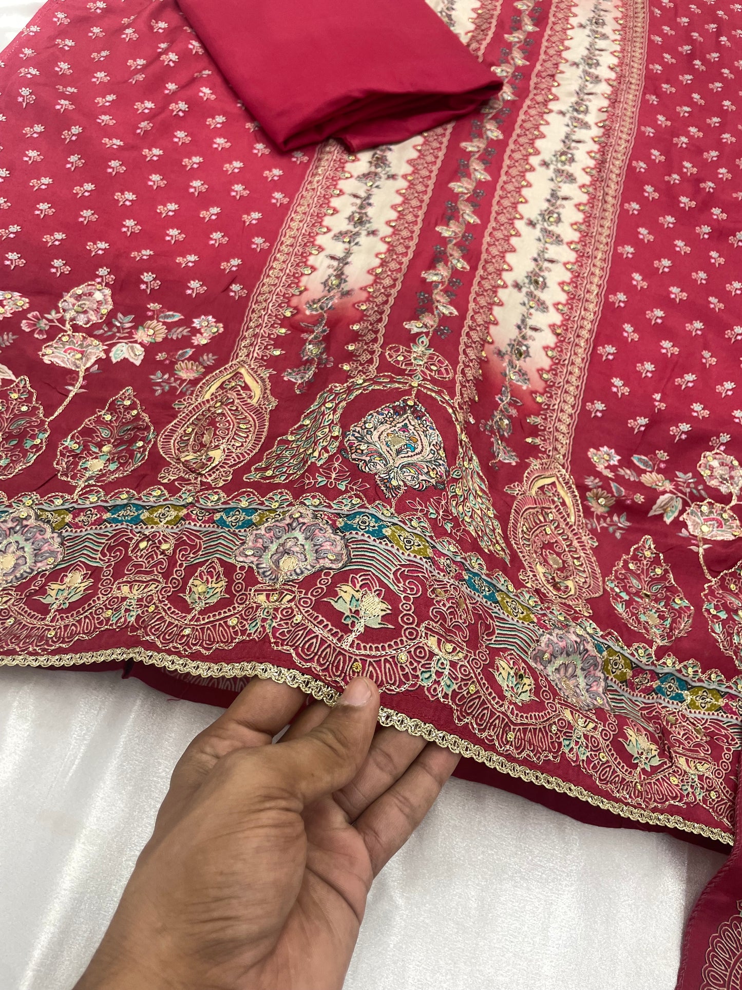 MUMTAZ MUSLIN EMBROIDERY SUIT 4 Q