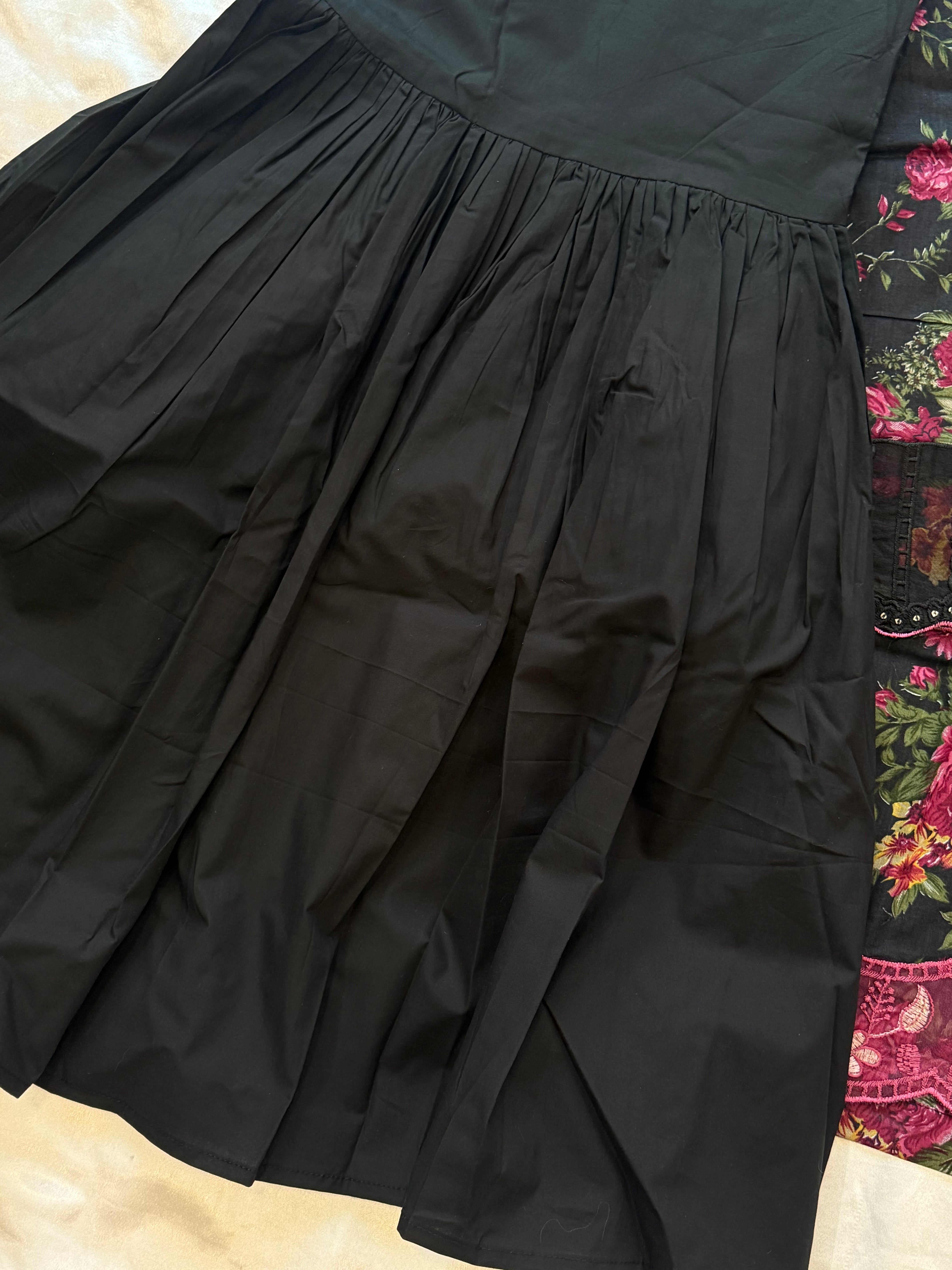 FLORAL COTTON PATCH GARARA SUIT