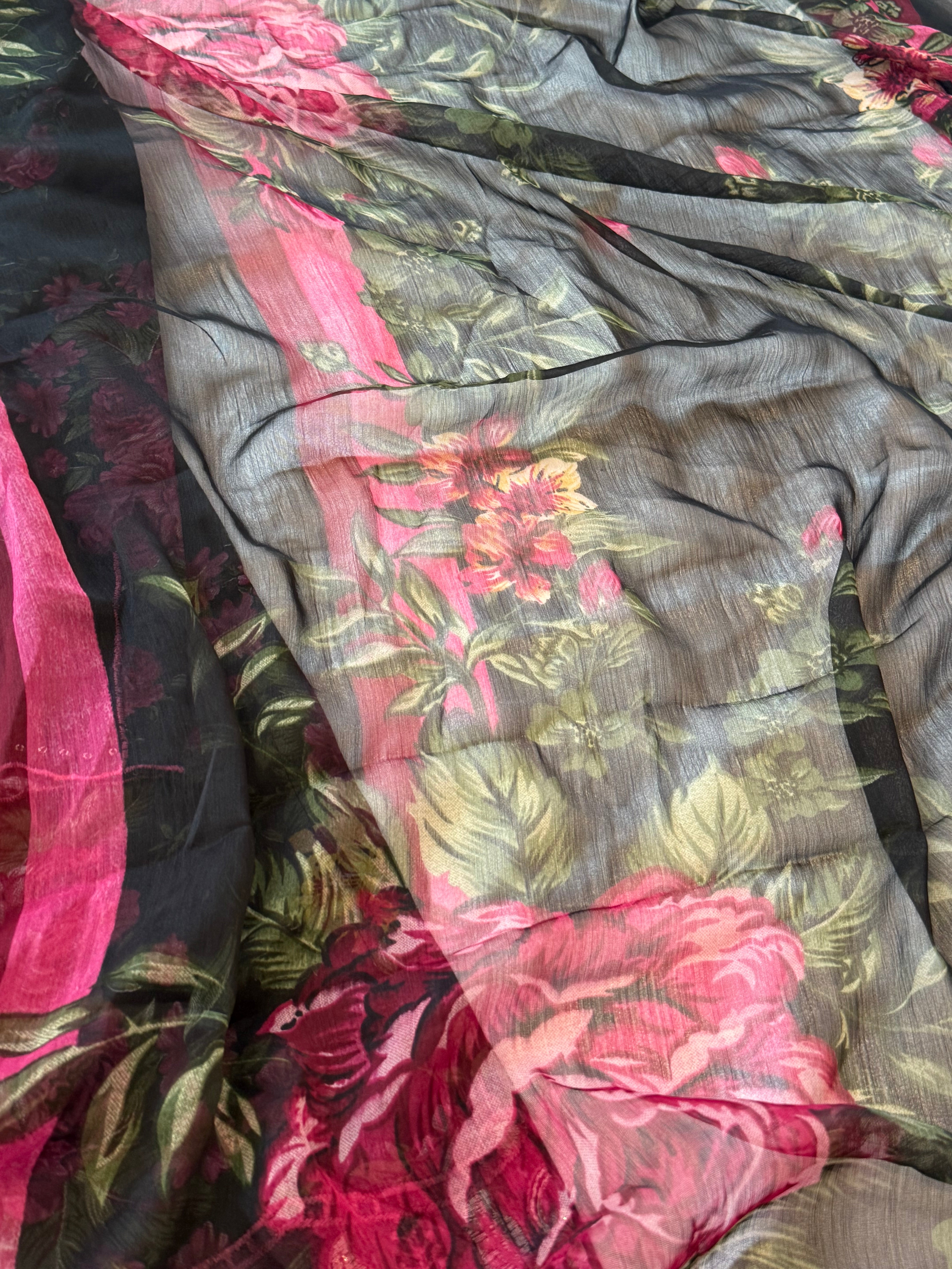 FLORAL COTTON PATCH GARARA SUIT