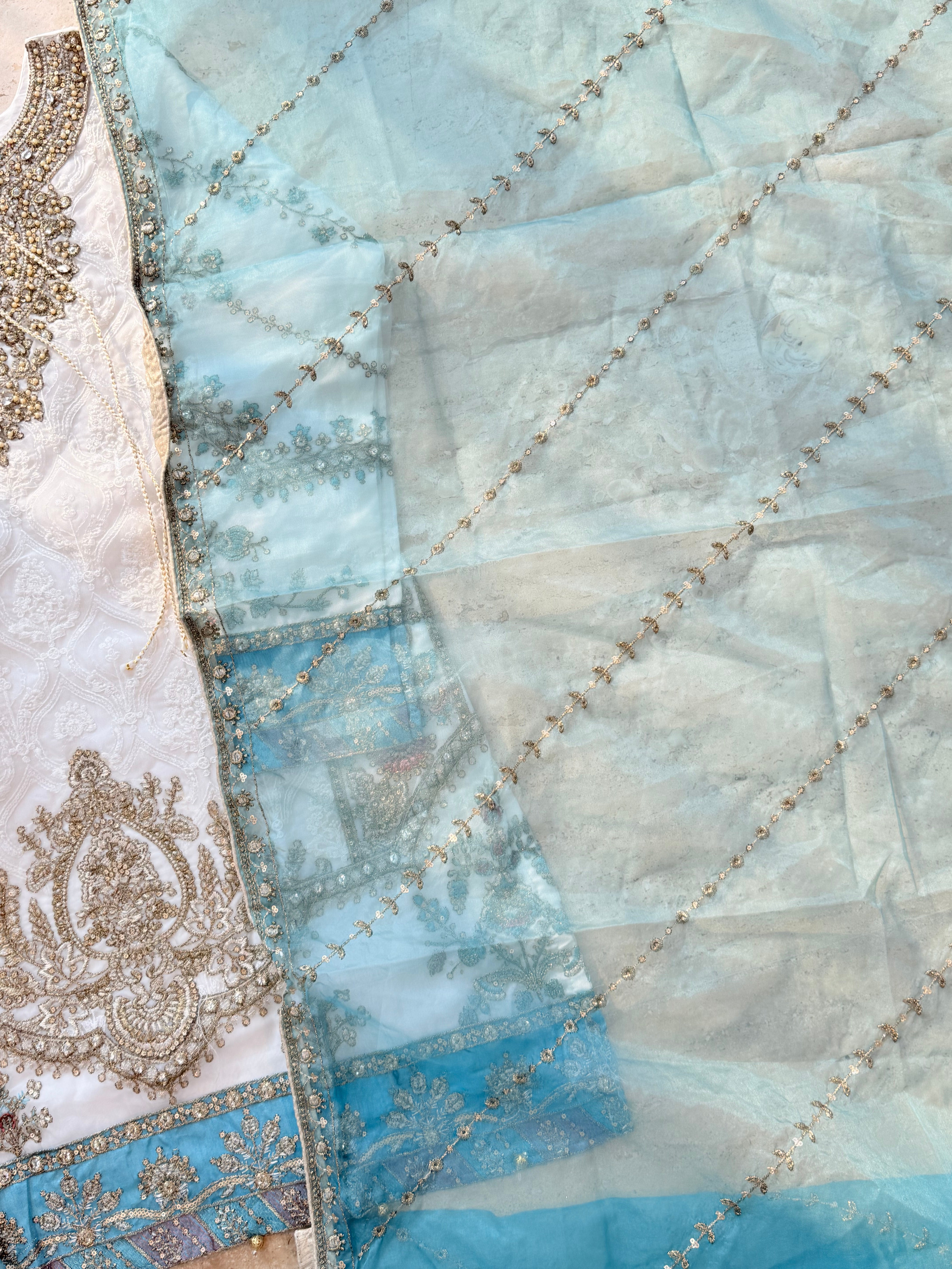 RUHI WHITE ORGANZA SUIT -6 Q