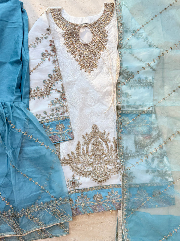 RUHI WHITE ORGANZA SUIT -6 Q