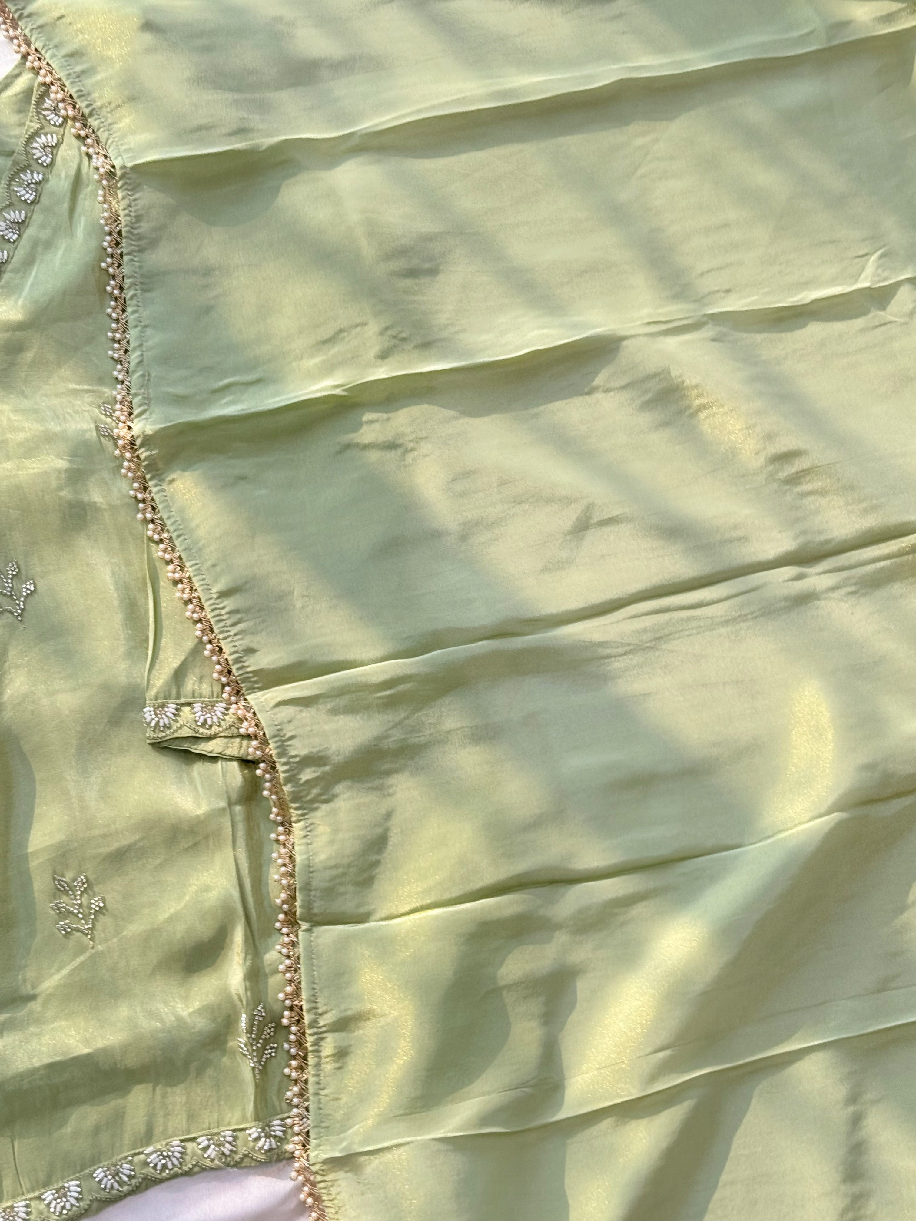 PARO GREEN HANDWORK CO ORD SET Q