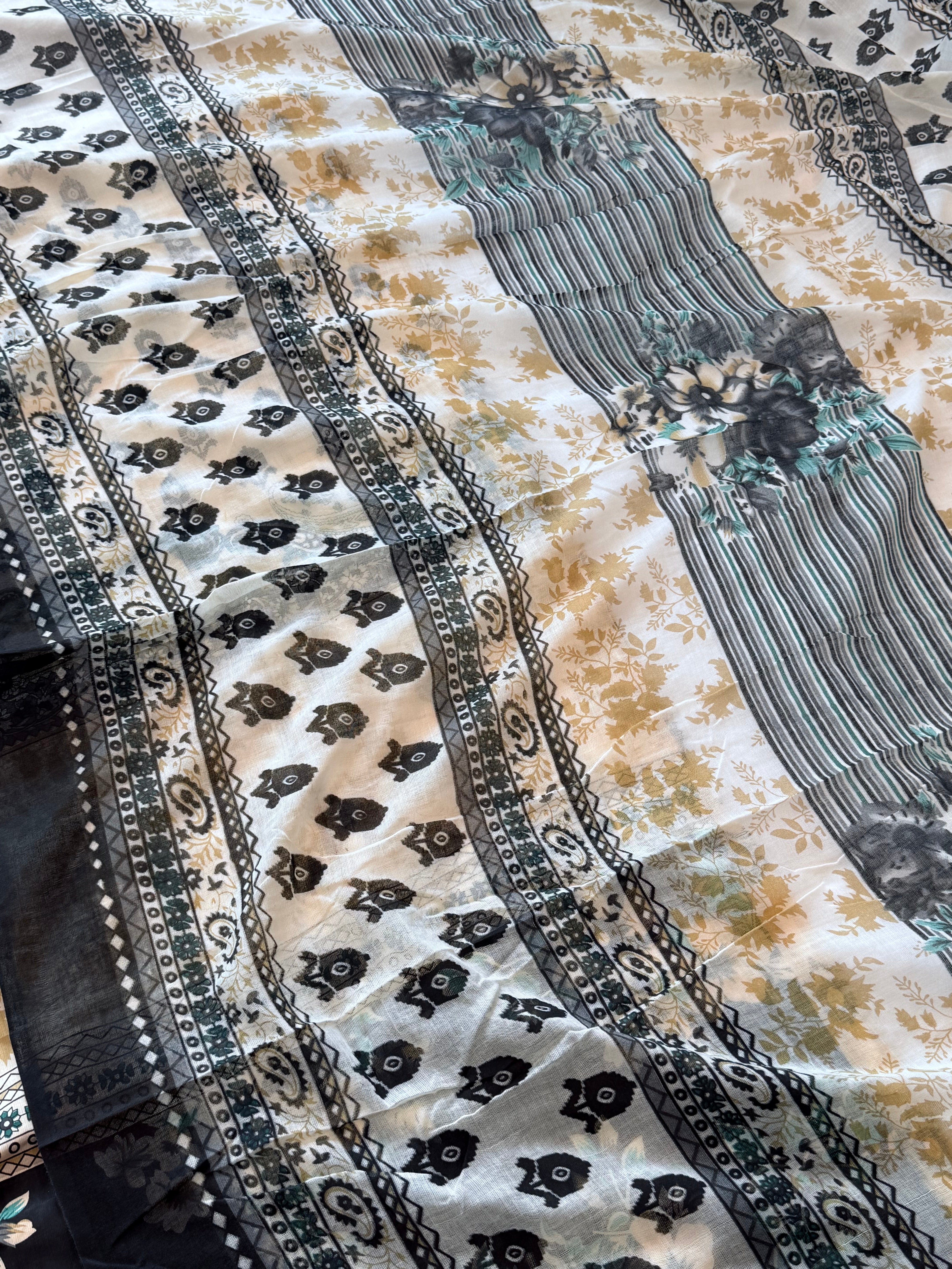 ROZANA BLACK PURE COTTON SUIT 26