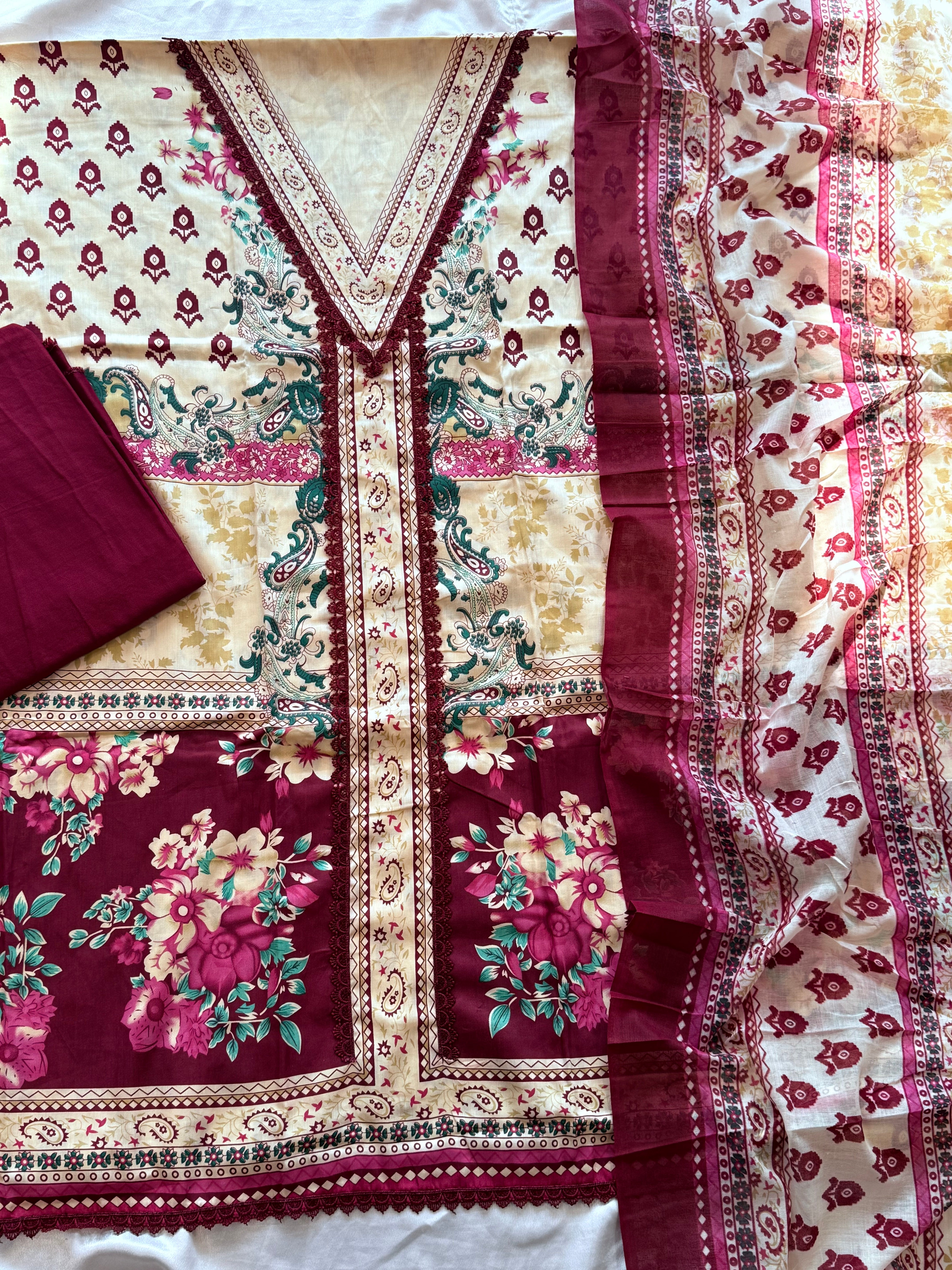 ROZANA PURE COTTON SUIT 25