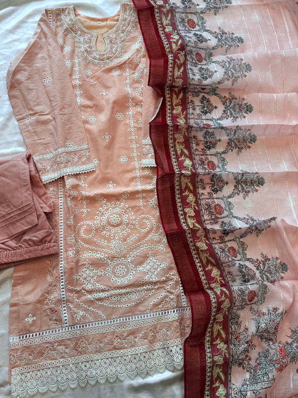RAHI PURE COTTON EMBROIDERY SUIT 5 Q