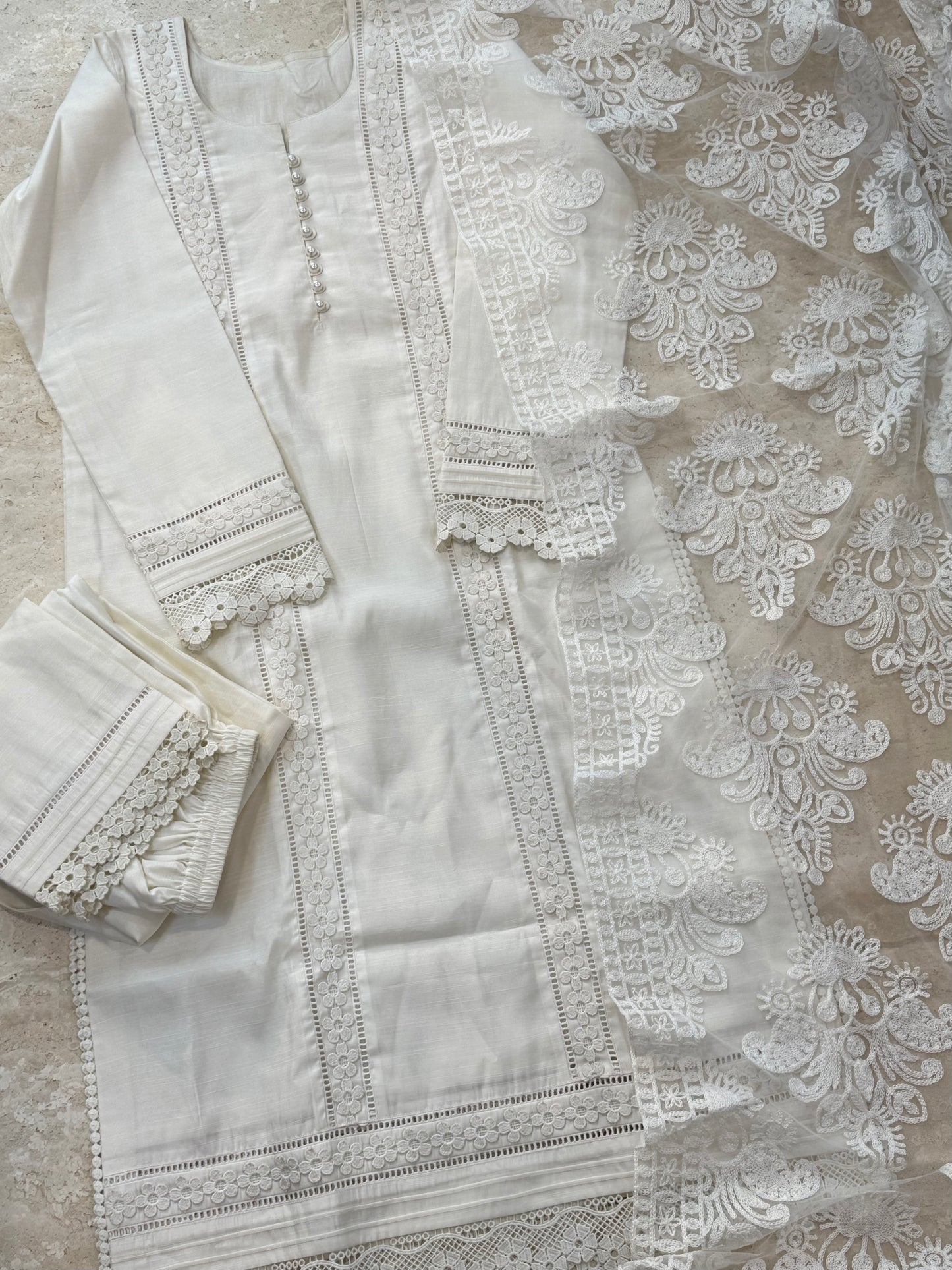 SABA LACE EDIT READYMADE SUIT