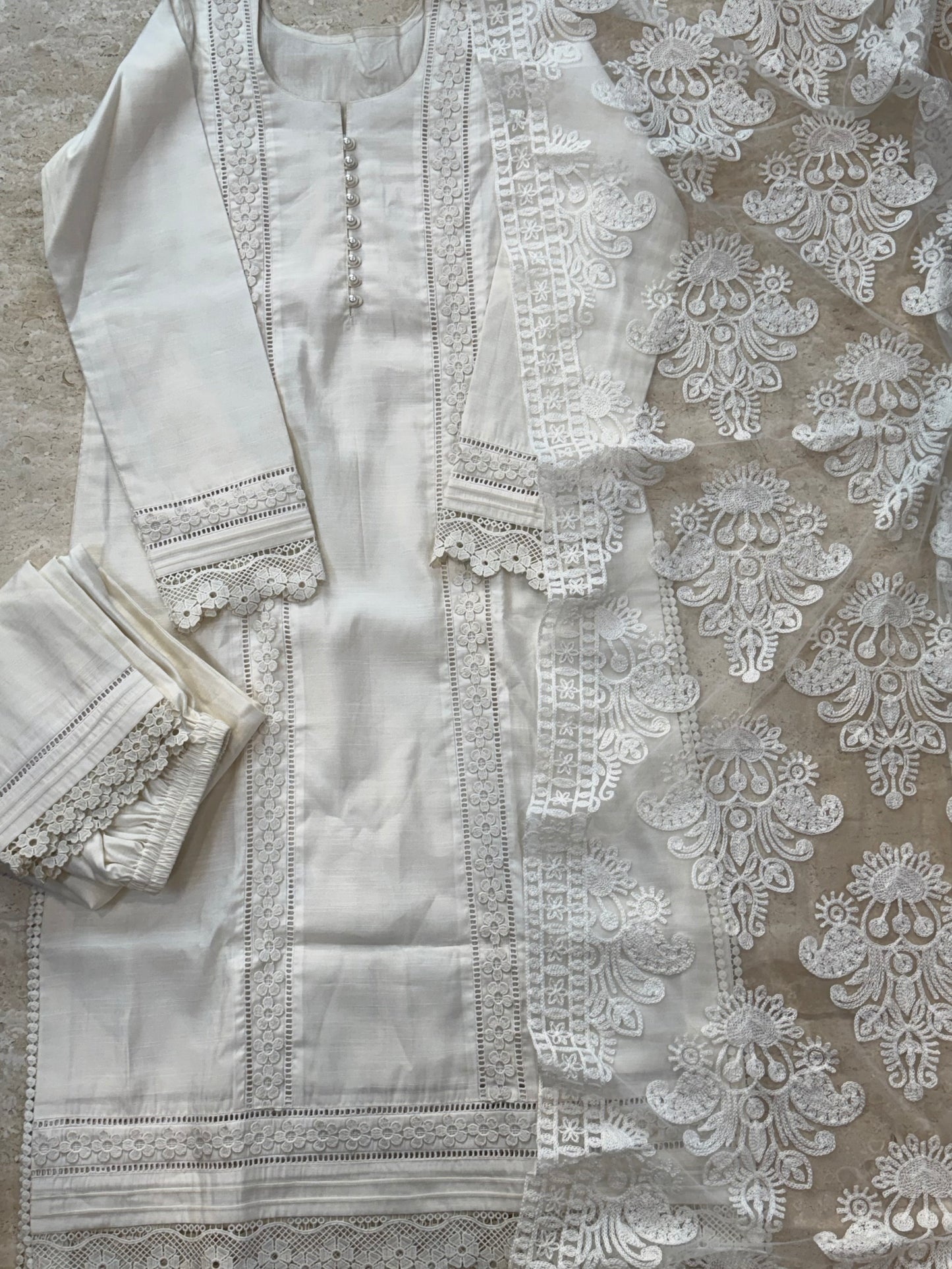 SABA LACE EDIT READYMADE SUIT