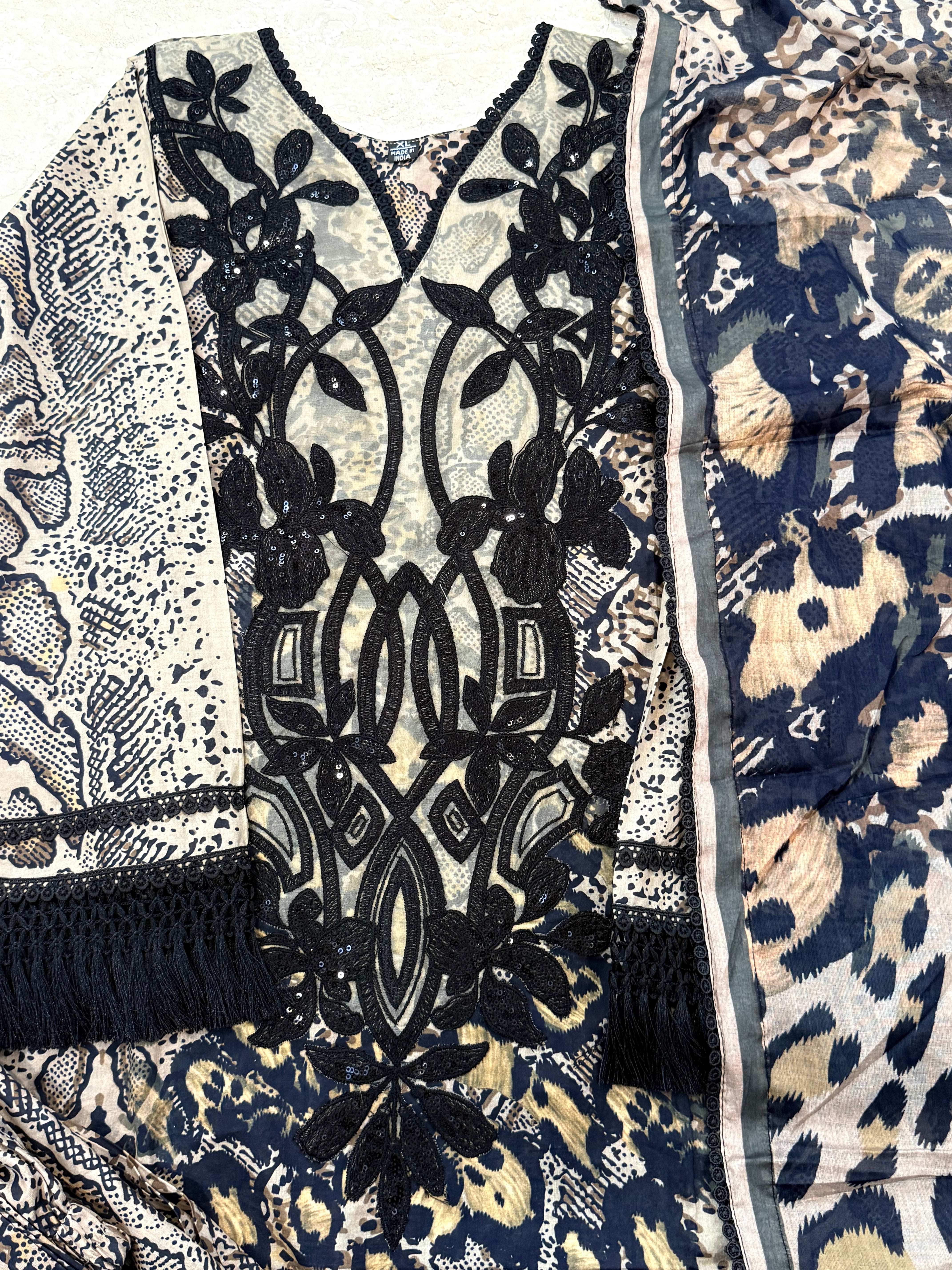 CHEETA PRINT LAWN READYMADE SUIT