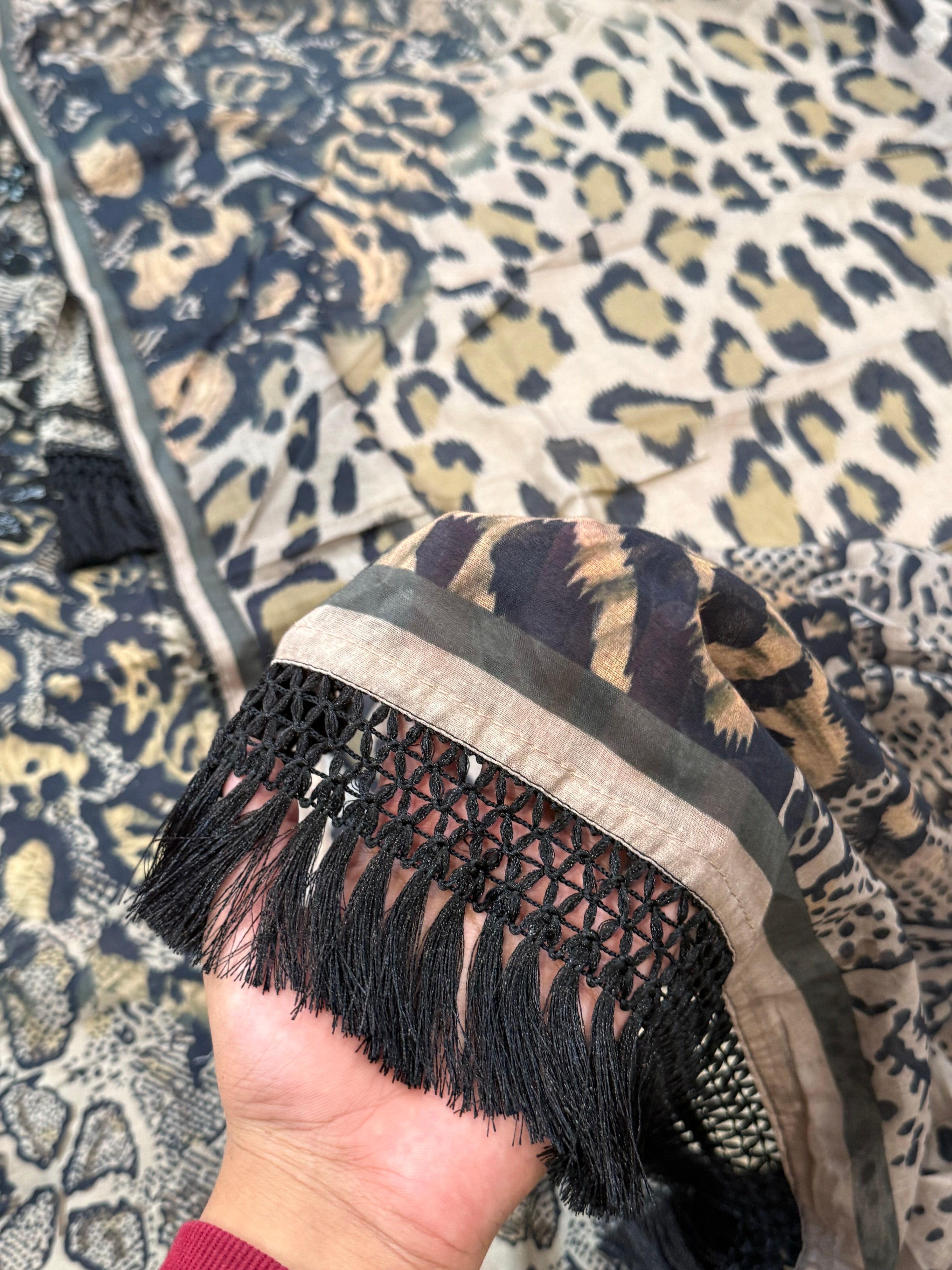 CHEETA PRINT LAWN READYMADE SUIT