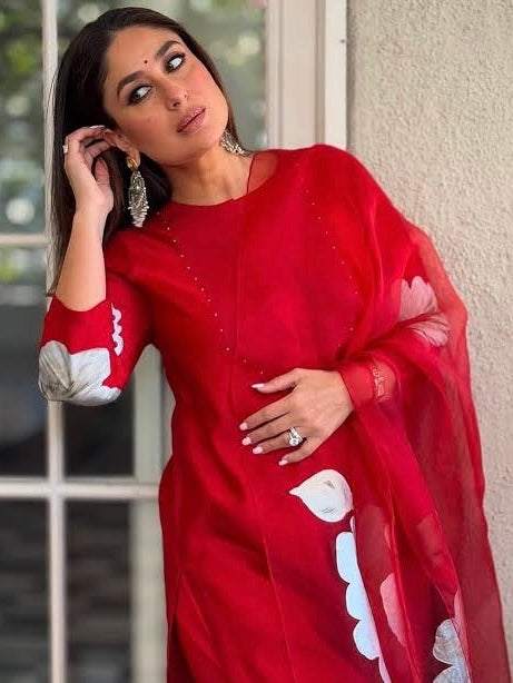 KAREENA RED READYMADE SUIT