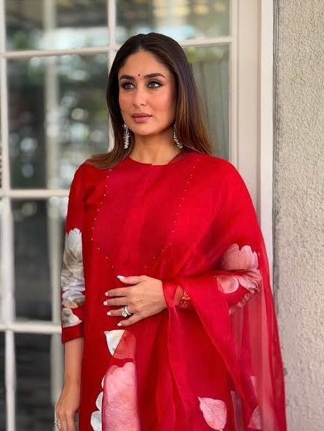 KAREENA RED READYMADE SUIT Q