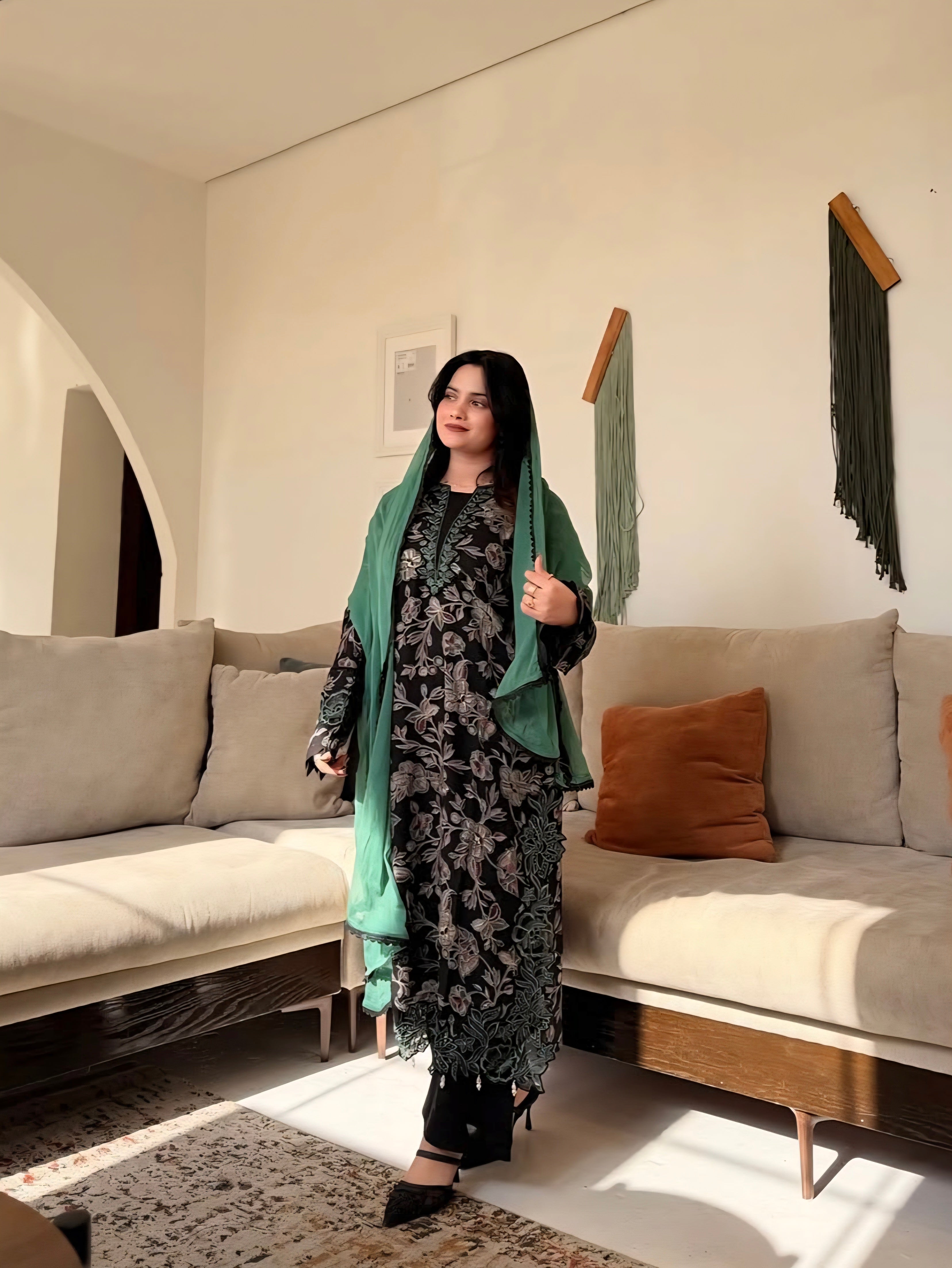 LAWN CUTWORK READYMADE SUIT 5001