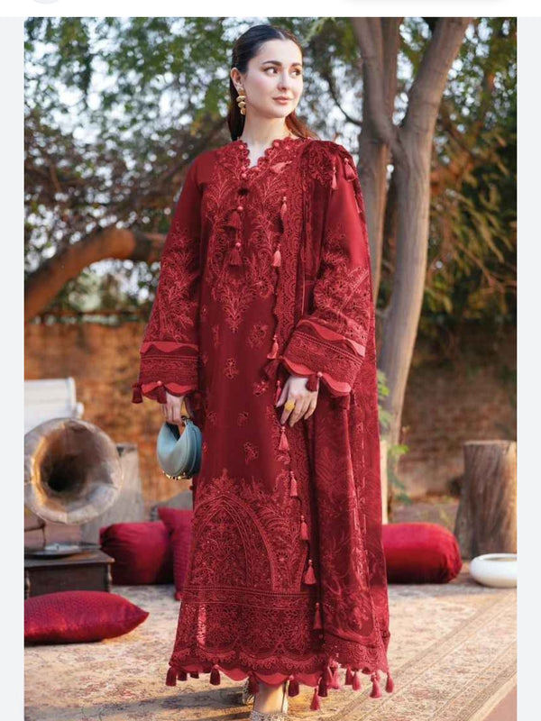 HANIA MAROON READYMADE SUIT