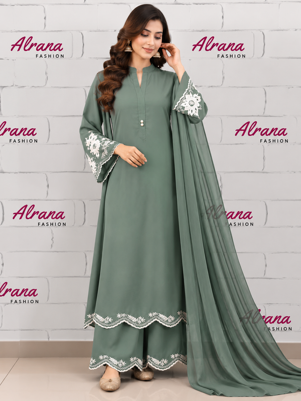LONG KAFTAN EMBROIDERY SUIT 4