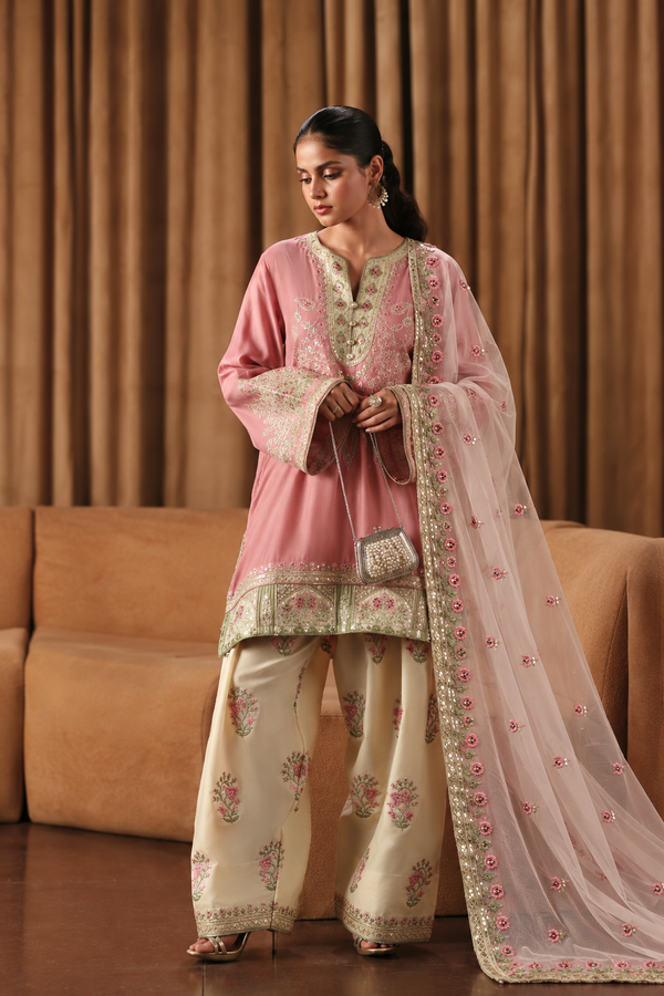 MARIAM SATIN EMBROIDERY SUIT