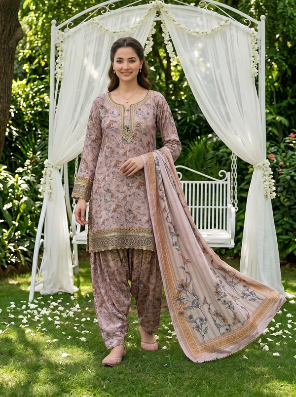 HANIA CREPE FARSHI SHALWAR SUIT 2 Q