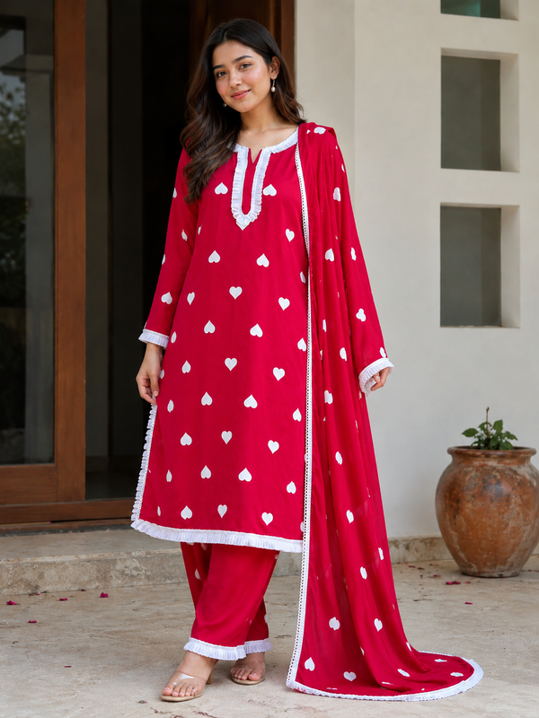 DILRUBA RAYON EMBROIDERY SUIT