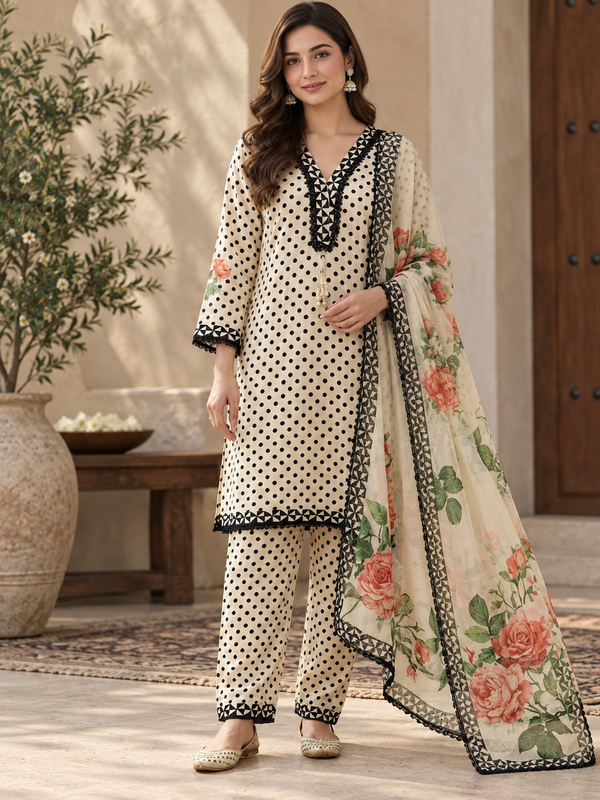 POLKA DOT RAYON SUIT 1