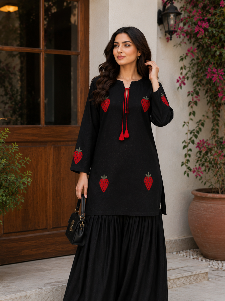 STRAWBERRY COTTON FARSHI SUIT
