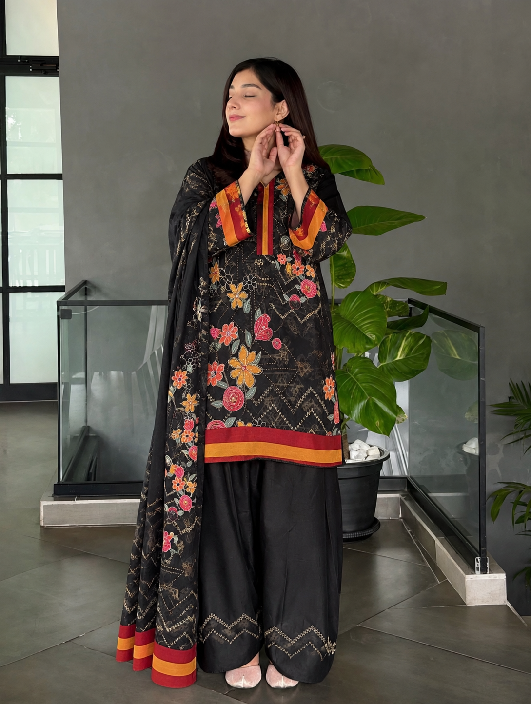 RAHI MUSLIN FARSHI SHALWAR SUIT 91